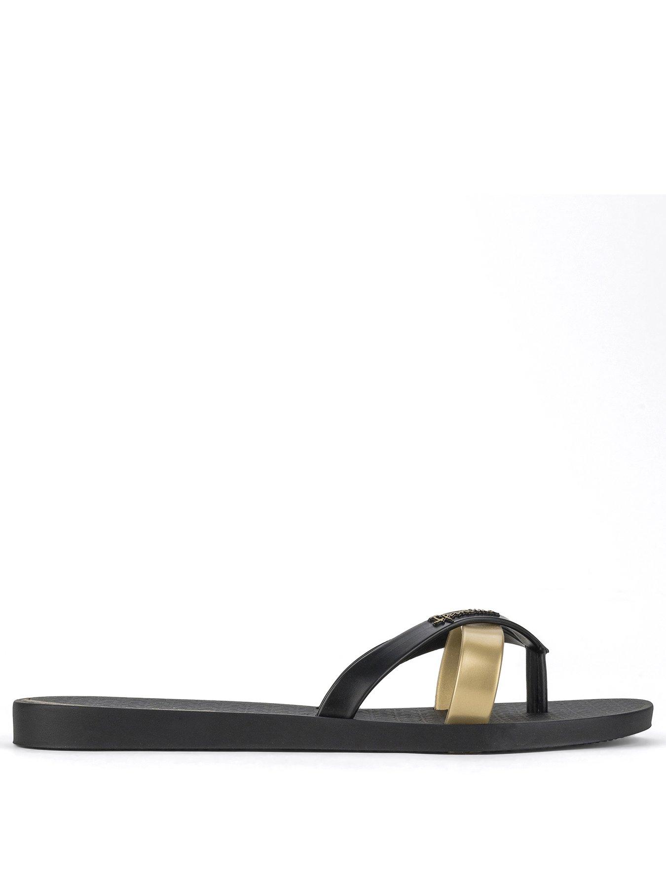 stillFront image of ipanema-kirei-print-flip-flop-black