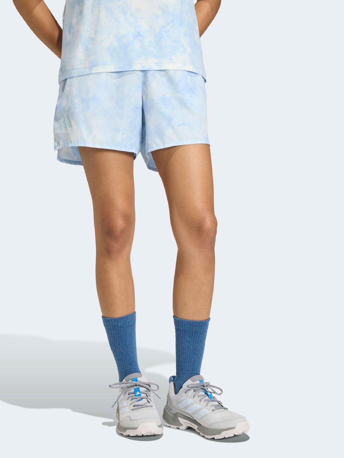Image 1 of 6 of adidas Terrex Womens Mountain Printed Shorts - Blue