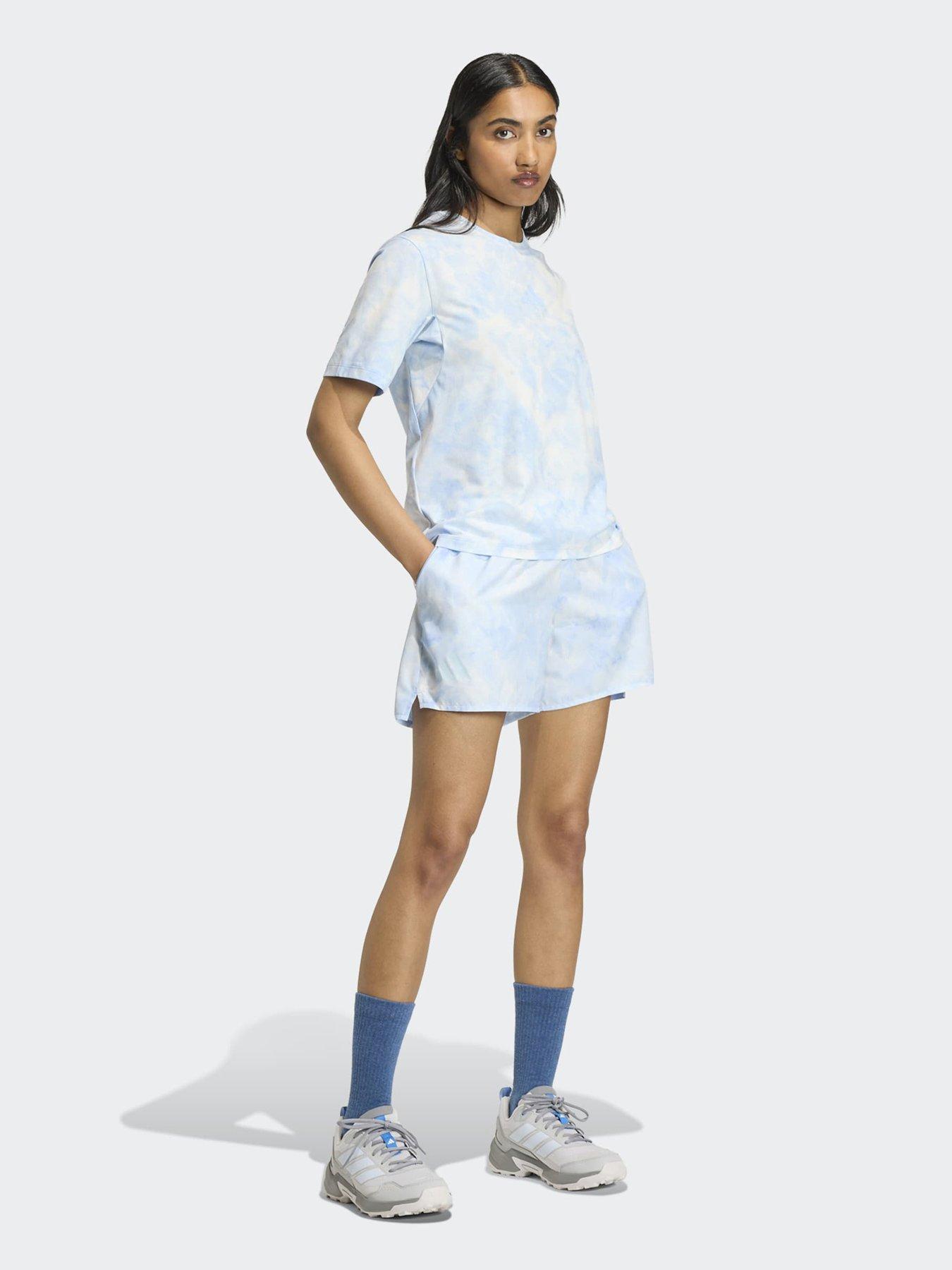 Image 3 of 6 of adidas Terrex Womens Mountain Printed Shorts - Blue