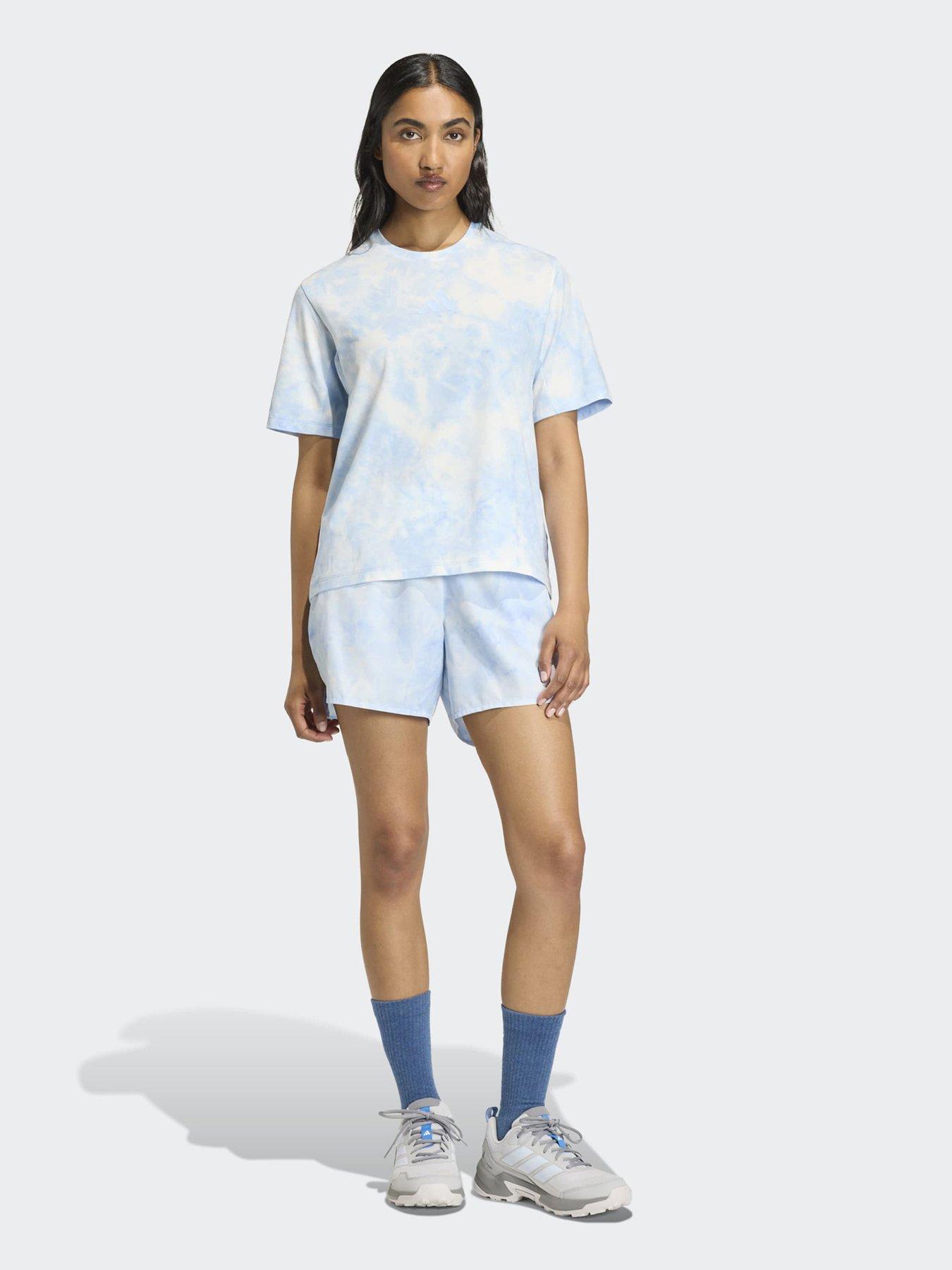 Image 4 of 6 of adidas Terrex Womens Mountain Printed Shorts - Blue