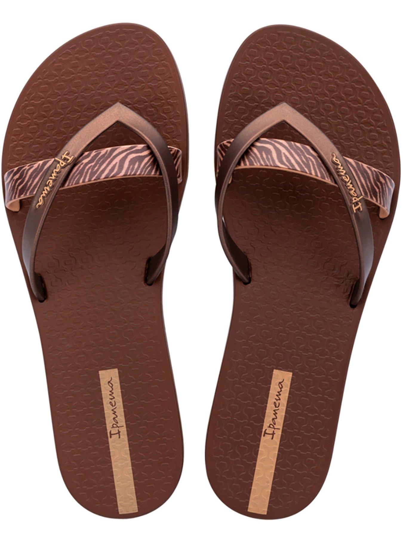  image of ipanema-kirei-chic-print-flip-flop-brown