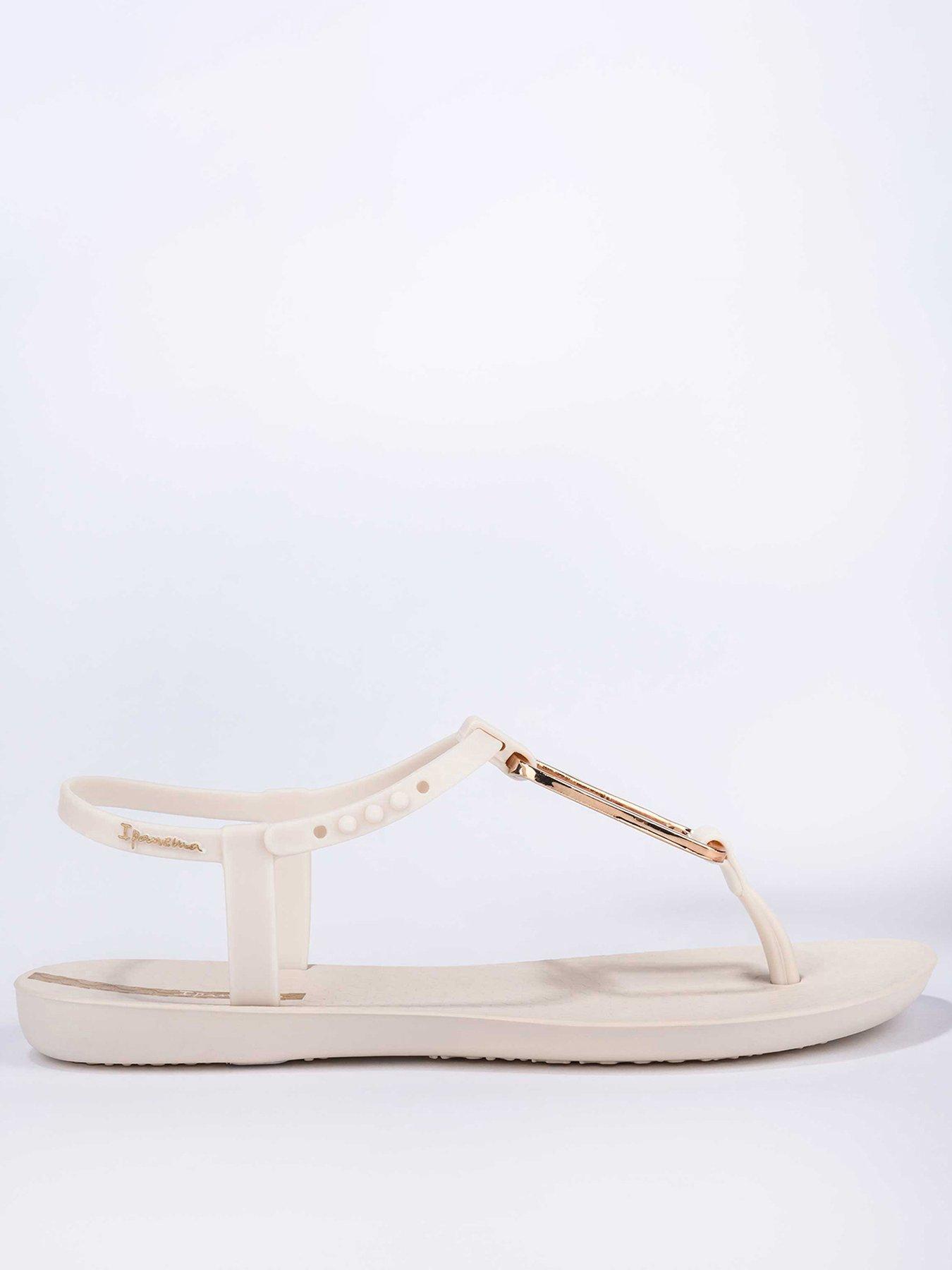 Image 1 of 3 of Ipanema Class Modern Metal Hardware Sandal - Beige