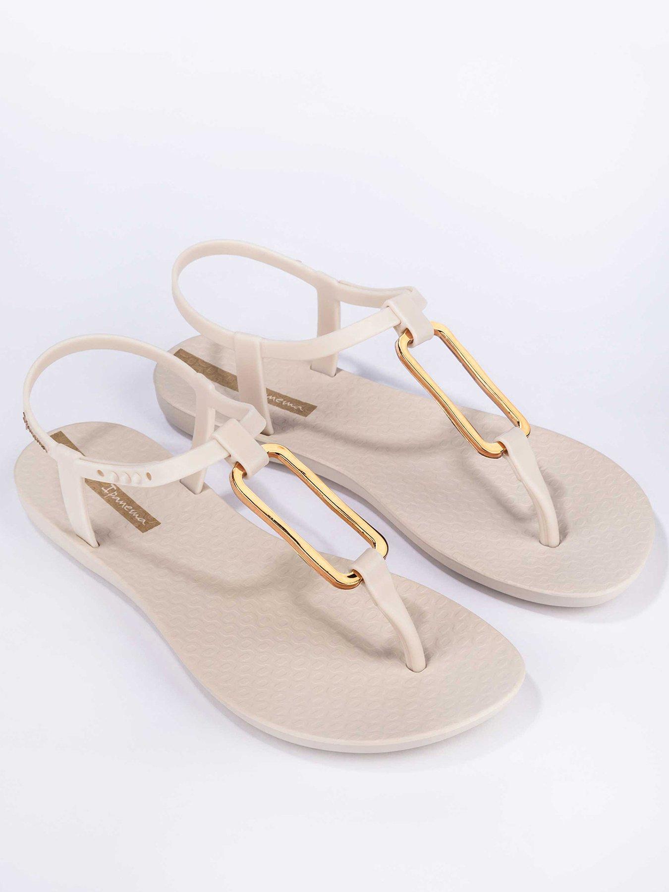 Image 2 of 3 of Ipanema Class Modern Metal Hardware Sandal - Beige