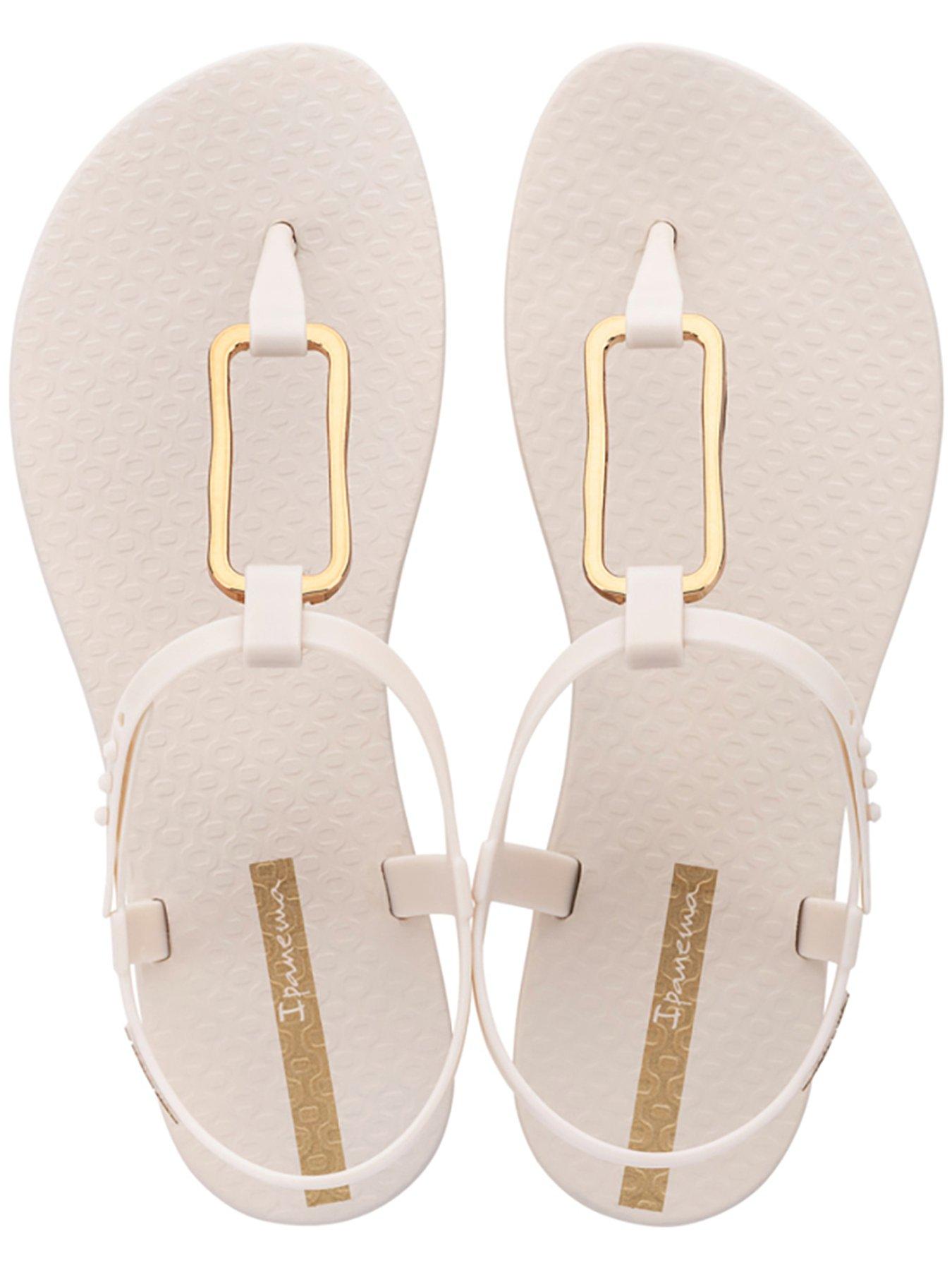 Image 3 of 3 of Ipanema Class Modern Metal Hardware Sandal - Beige