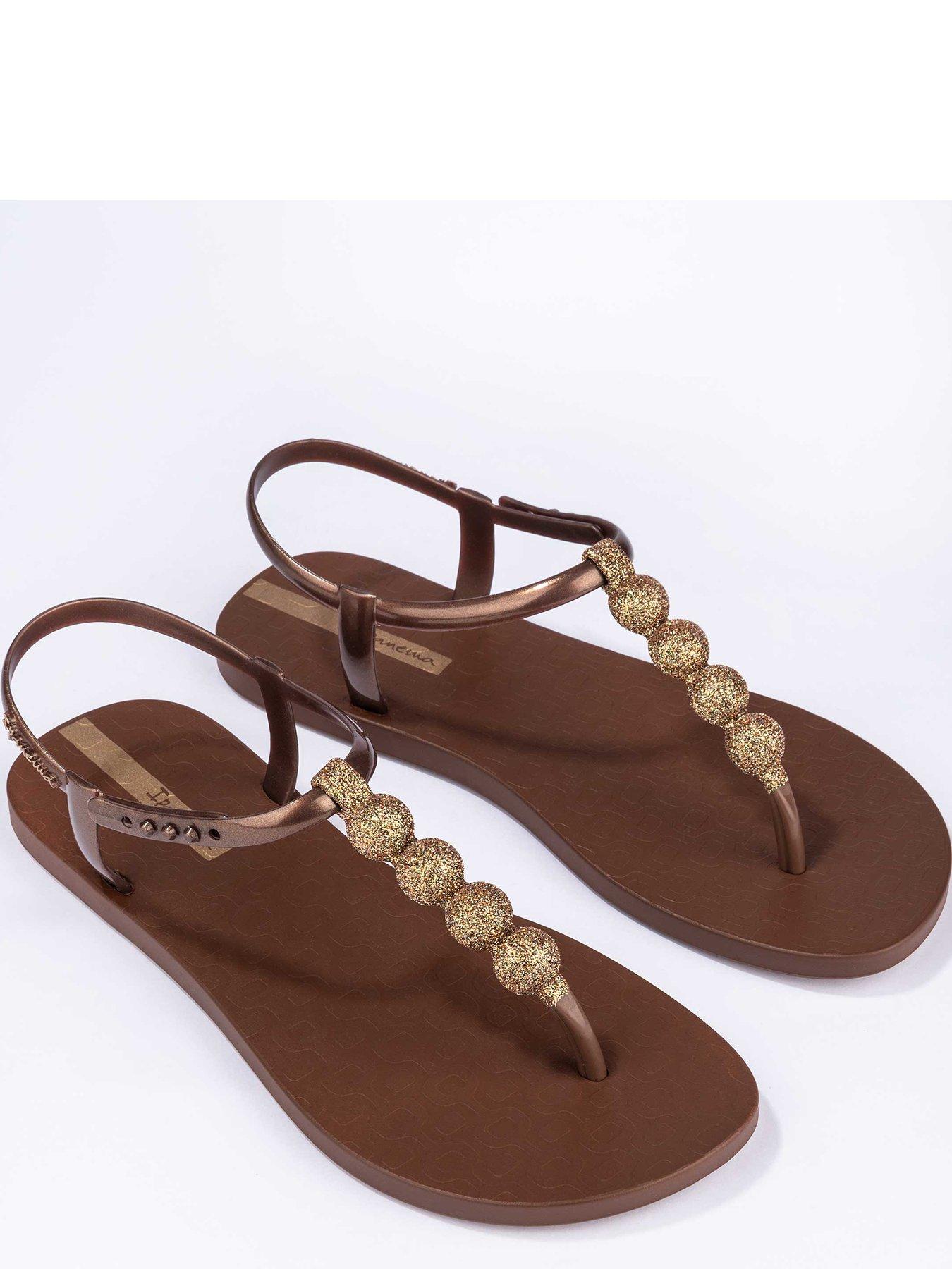 Image 4 of 4 of Ipanema Glitter Bobble Sandals - Brown