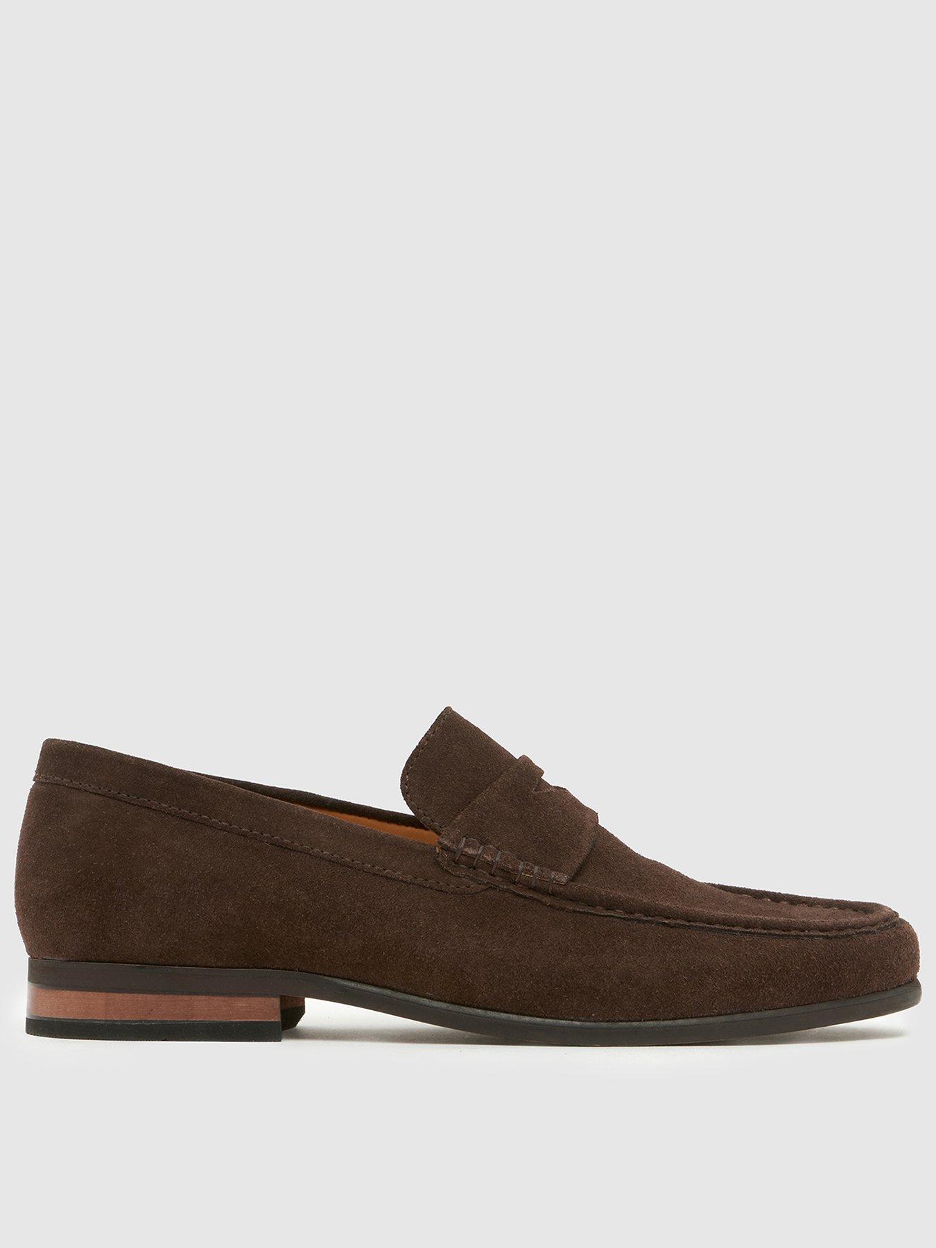 Image 1 of 4 of Schuh Rico Suede Loafers - Brown