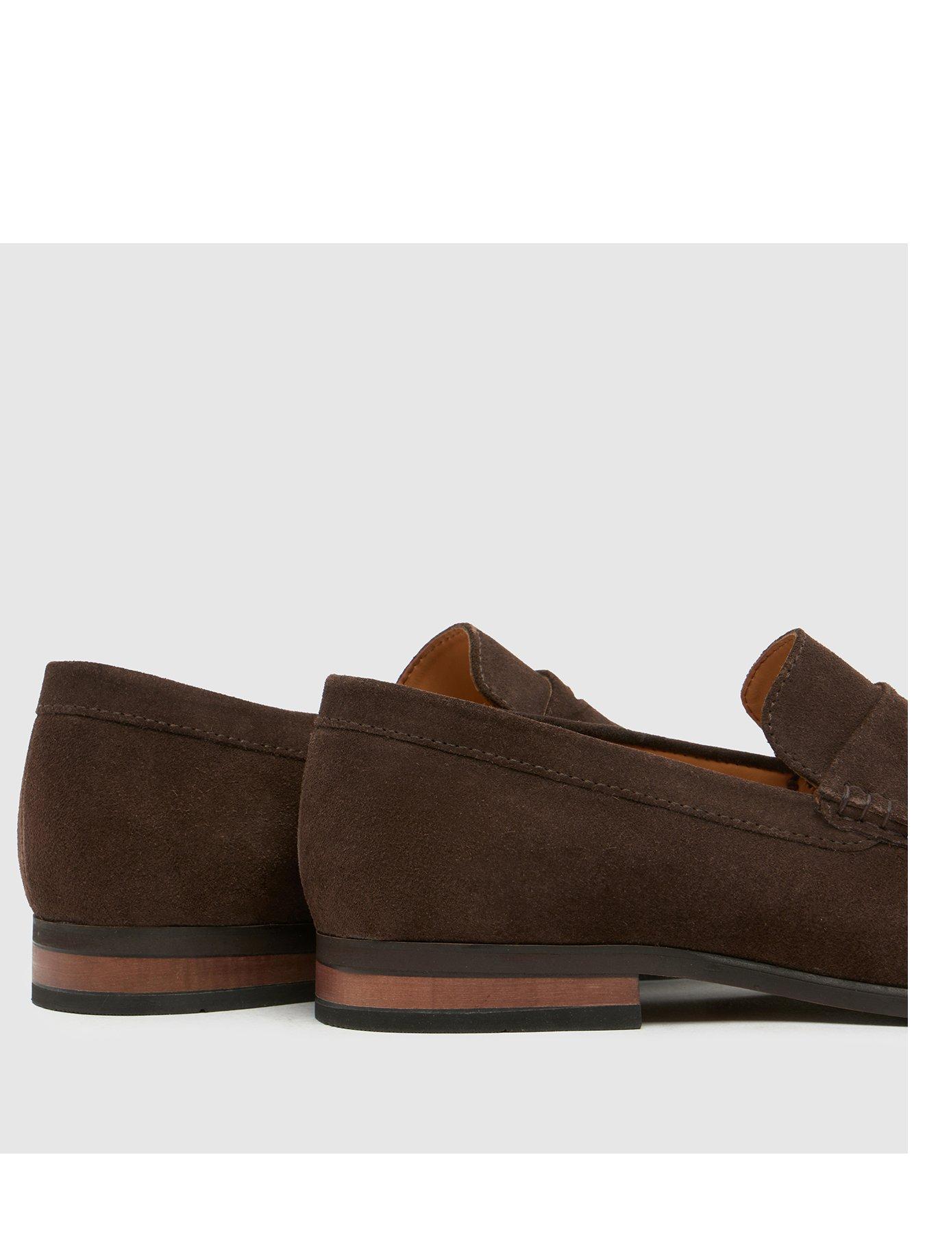 Image 3 of 4 of Schuh Rico Suede Loafers - Brown