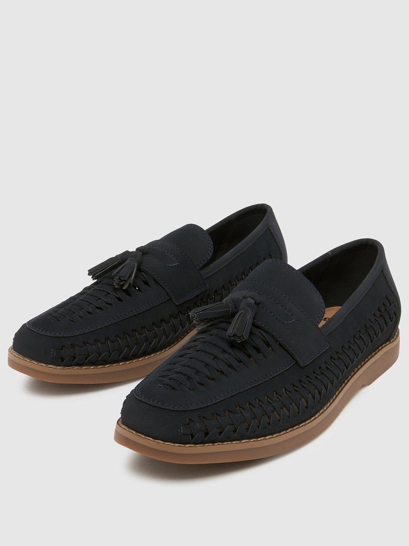  image of schuh-robbie-woven-loafer-navy