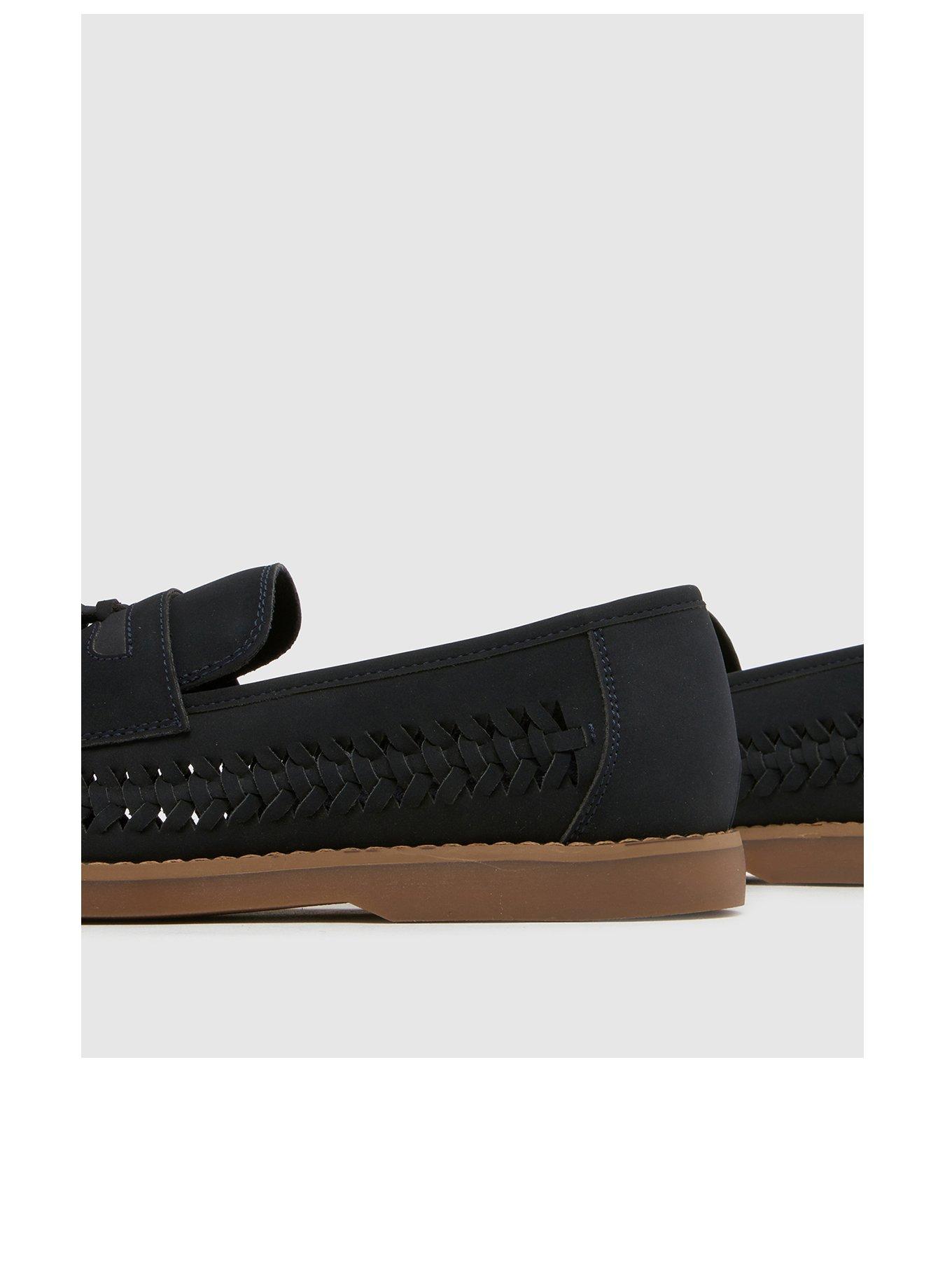  image of schuh-robbie-woven-loafer-navy