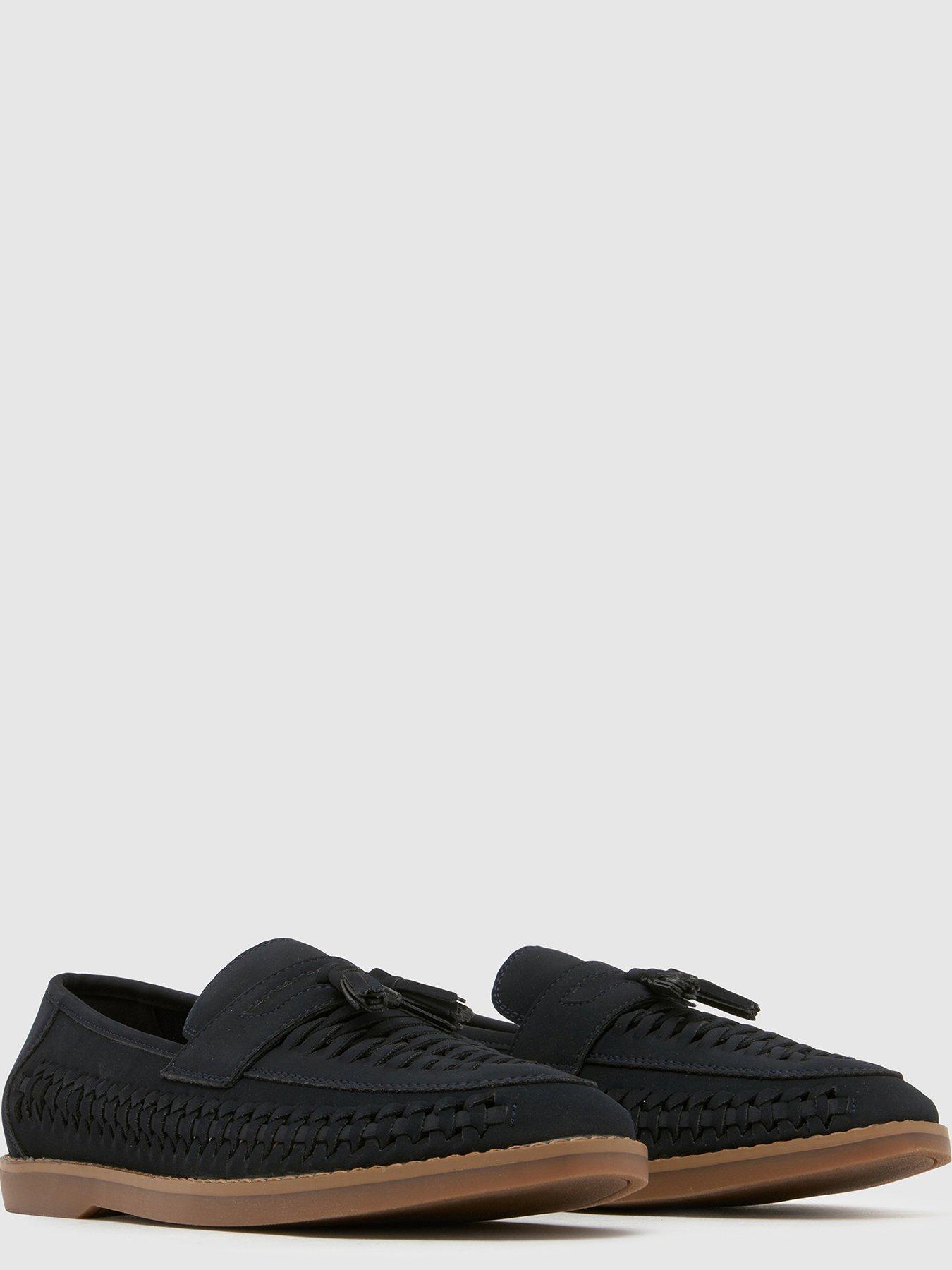  image of schuh-robbie-woven-loafer-navy