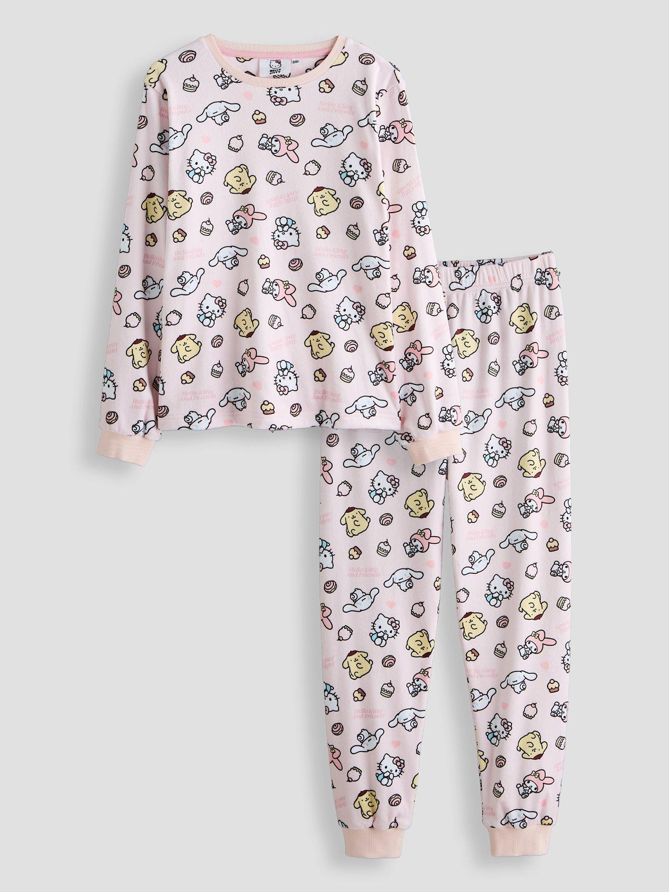 Image 1 of 5 of The Very Collection Hello Kitty and Friends Fleece Pyjama Set - Blue