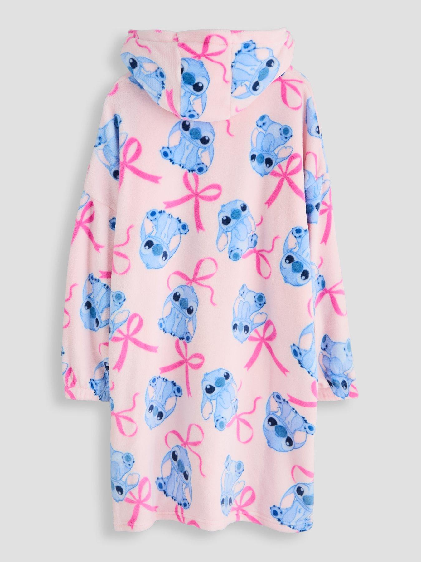Image 2 of 5 of The Very Collection Girls Lilo &amp; Stitch Soft Fleece Hooded Blanket - Pink