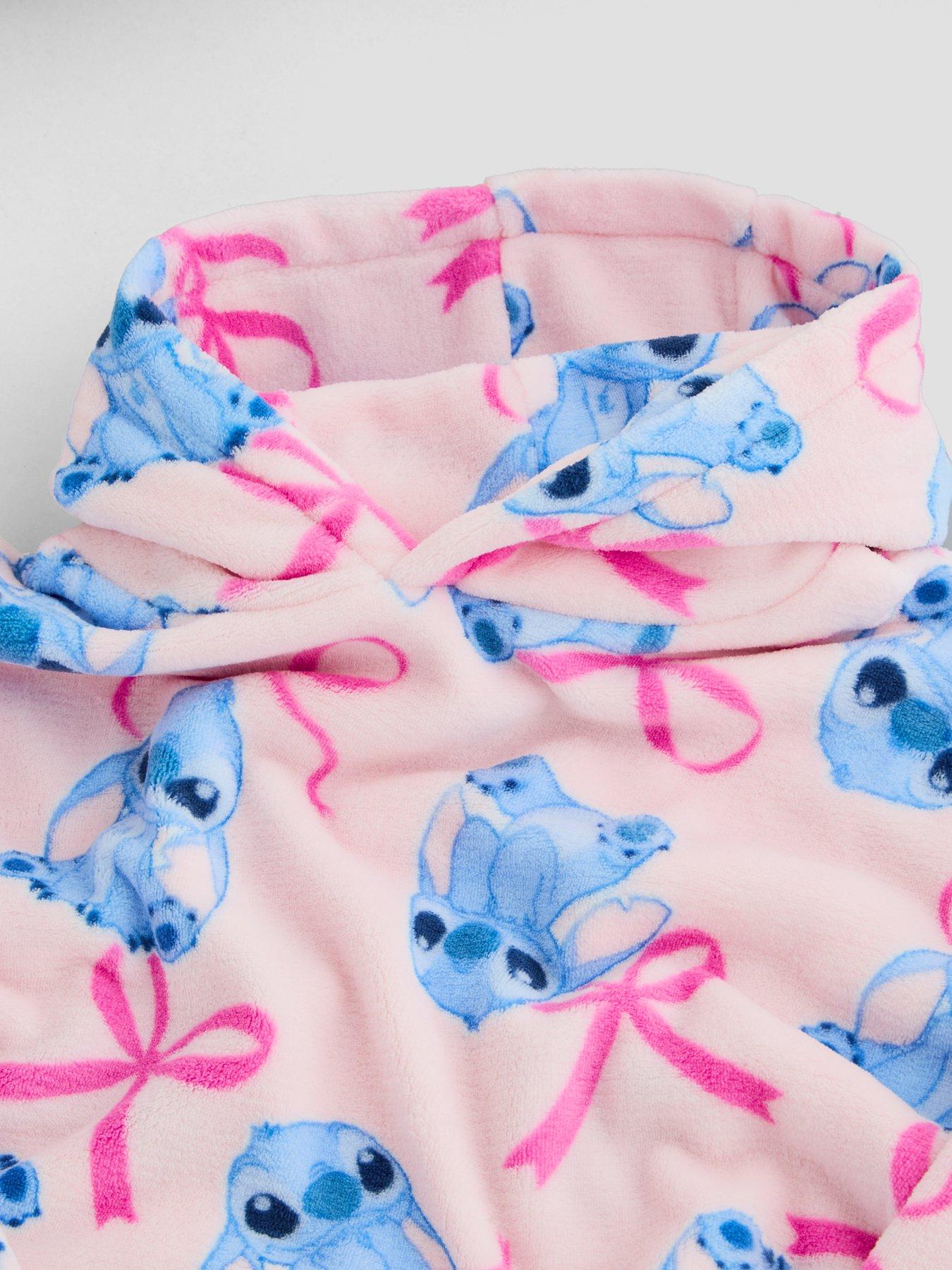 Image 4 of 5 of The Very Collection Girls Lilo &amp; Stitch Soft Fleece Hooded Blanket - Pink