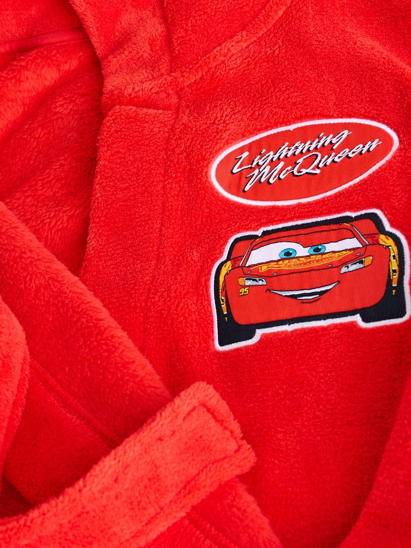 Image 6 of 6 of The Very Collection Boys Lightning McQueen Dressing Gown &amp; Pyjamas Set (12 Months - 7 Years) - Red