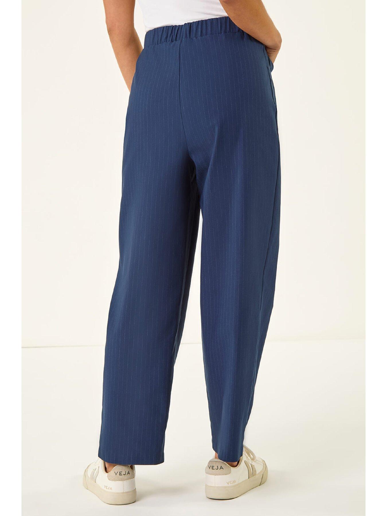 stillFront image of roman-stripe-print-bengaline-stretch-trouser