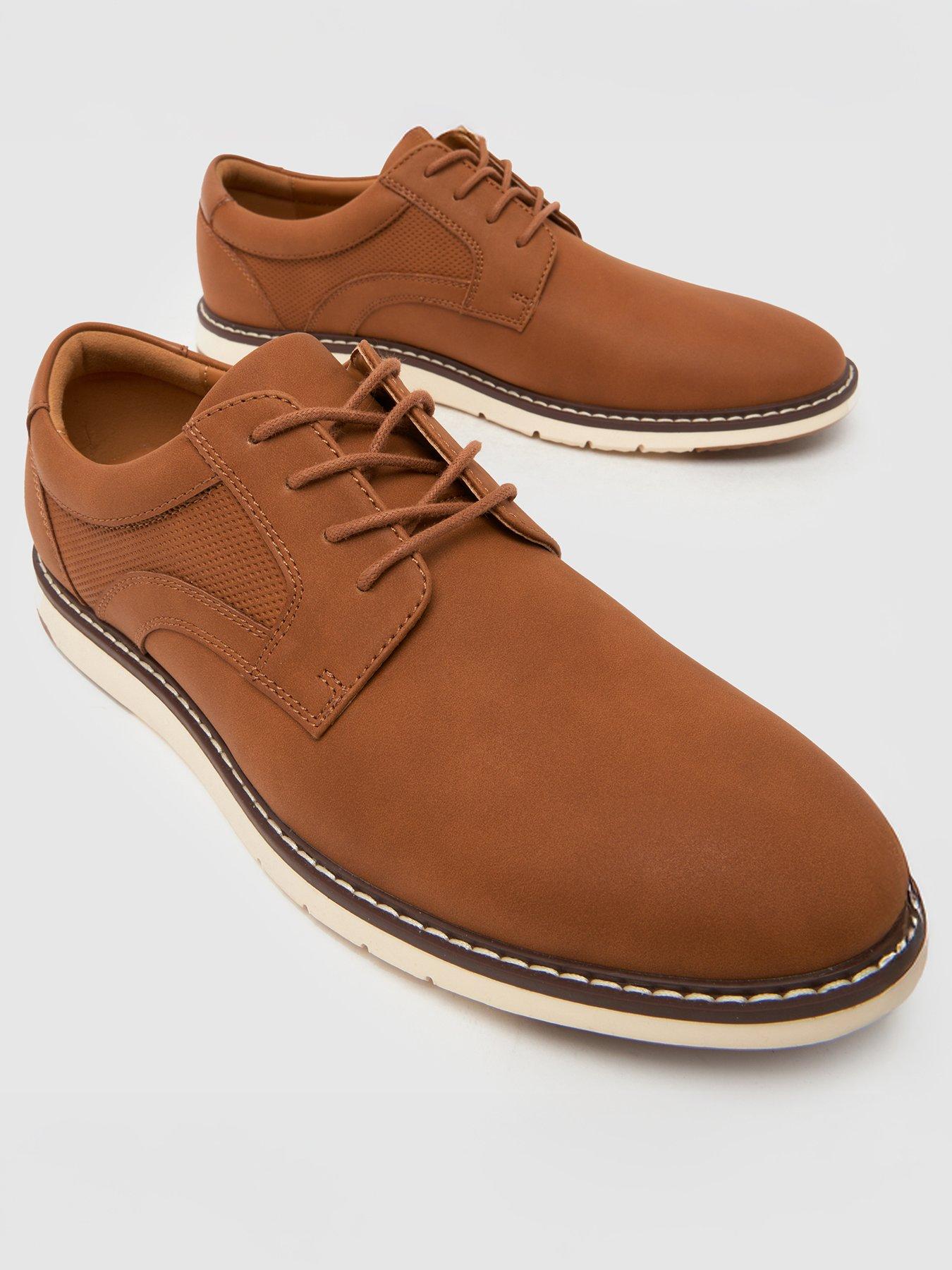 Image 3 of 4 of Schuh Pedro White Sole Lace Up Shoe - Brown