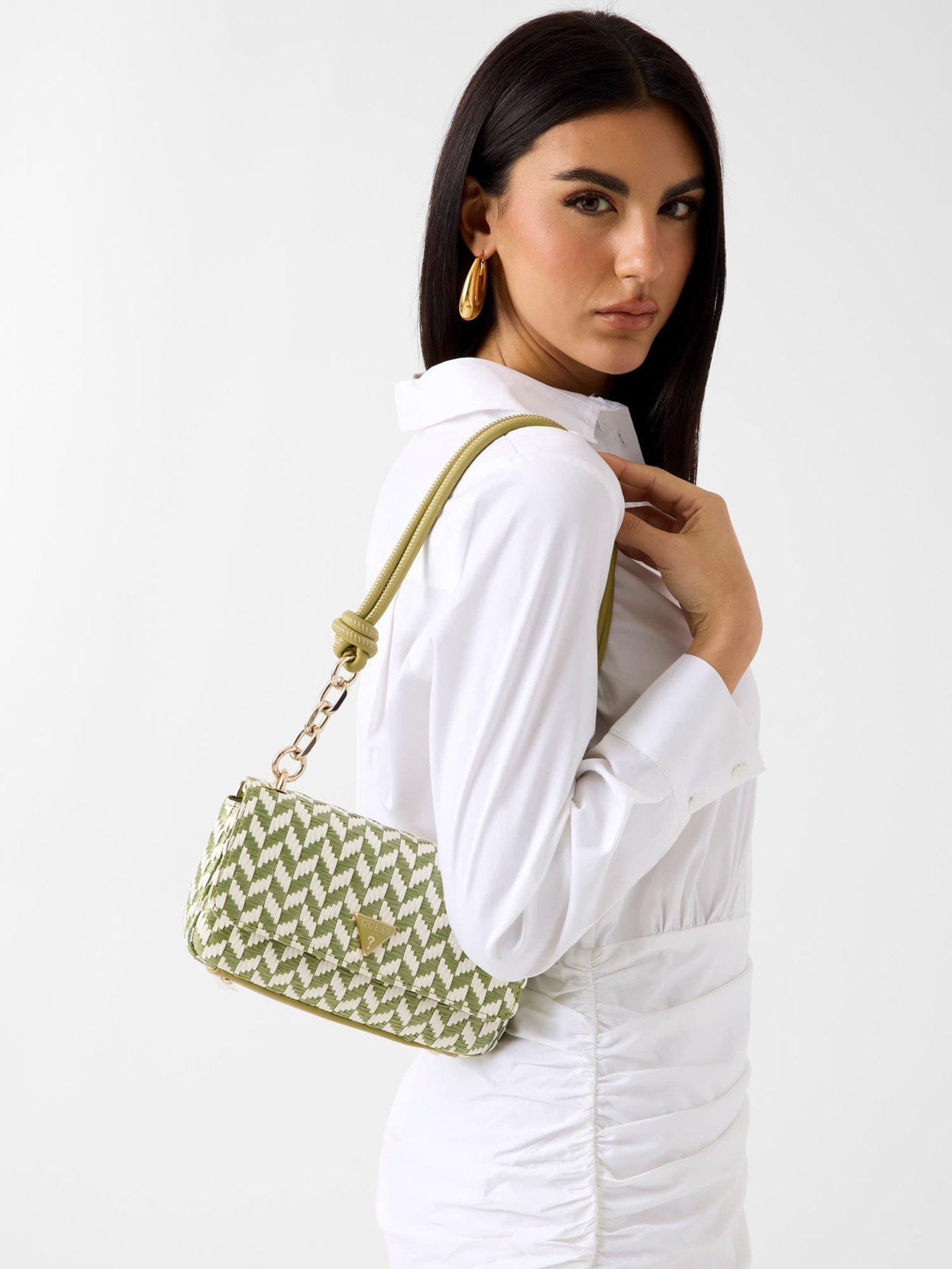 Image 2 of 4 of Guess Tessi Flap Shoulder Bag - Green