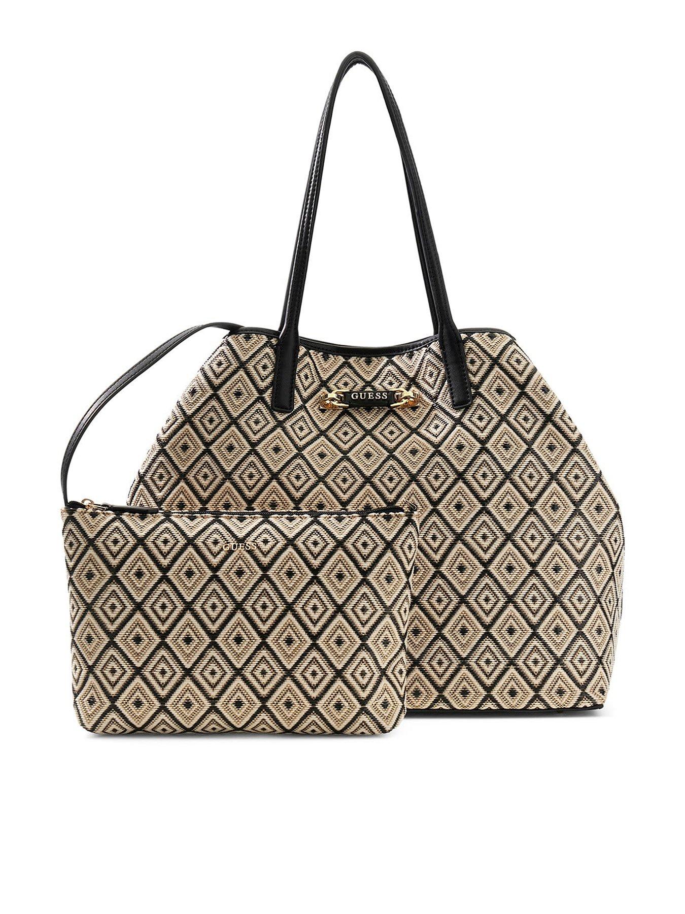 Guess Sophia Large 2-In-1 Shopper Tote - Black