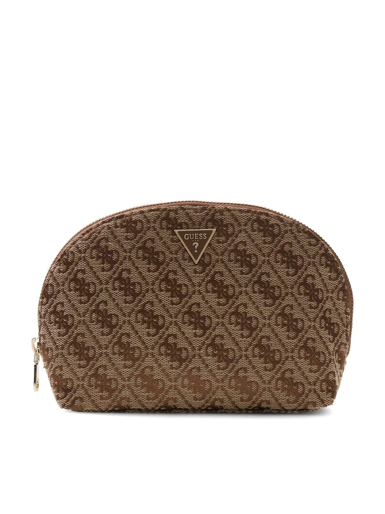 Guess Domed Cosmetics Case - Brown
