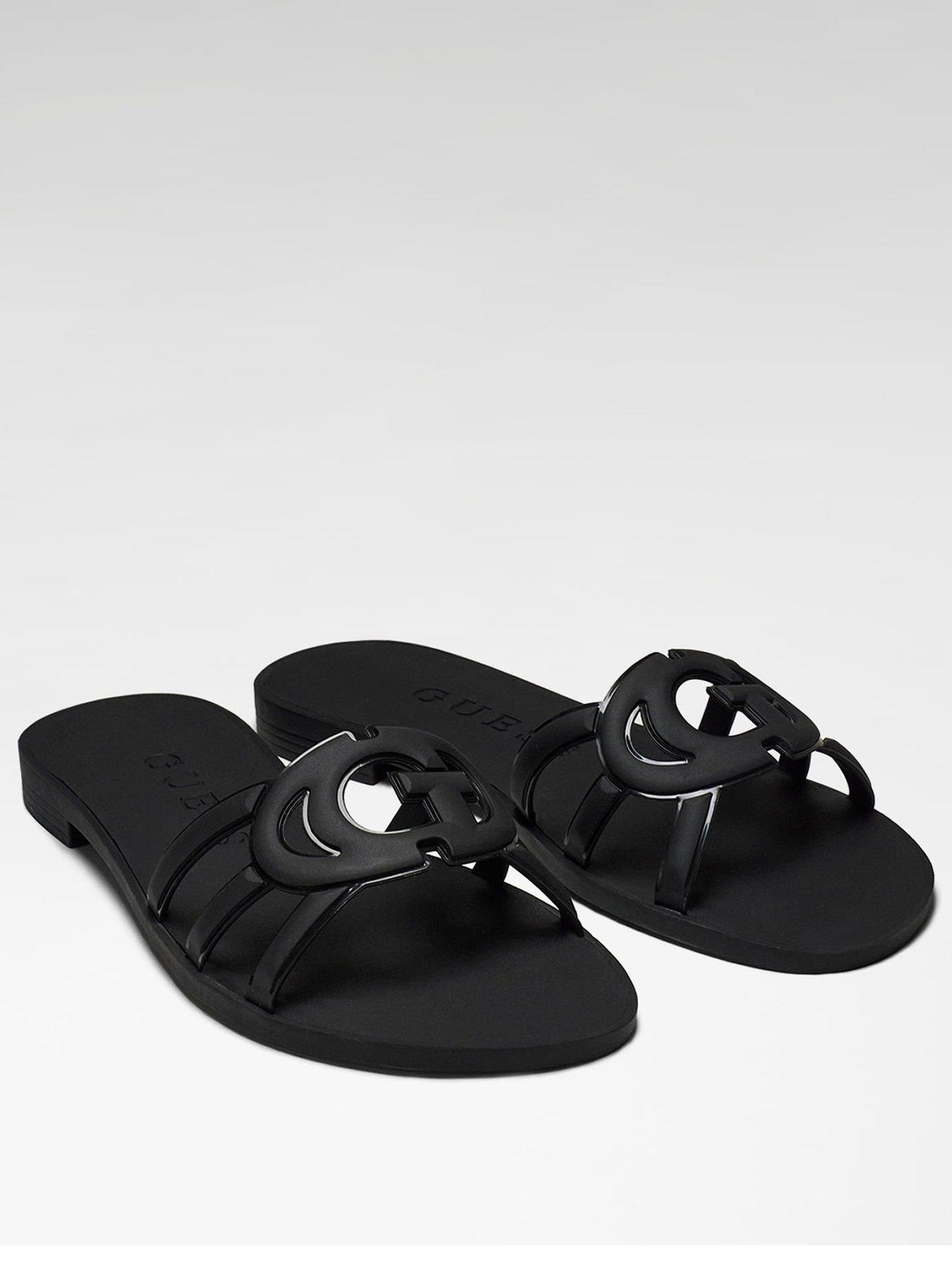 Image 2 of 4 of Guess Elyho2 Logo Flat Slide Sandal
