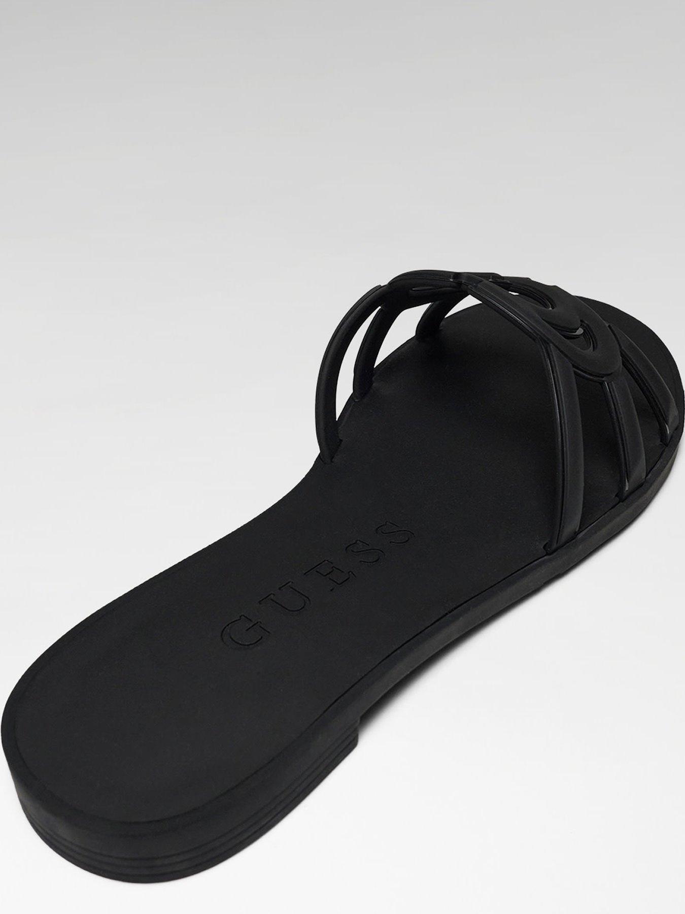 Image 4 of 4 of Guess Elyho2 Logo Flat Slide Sandal