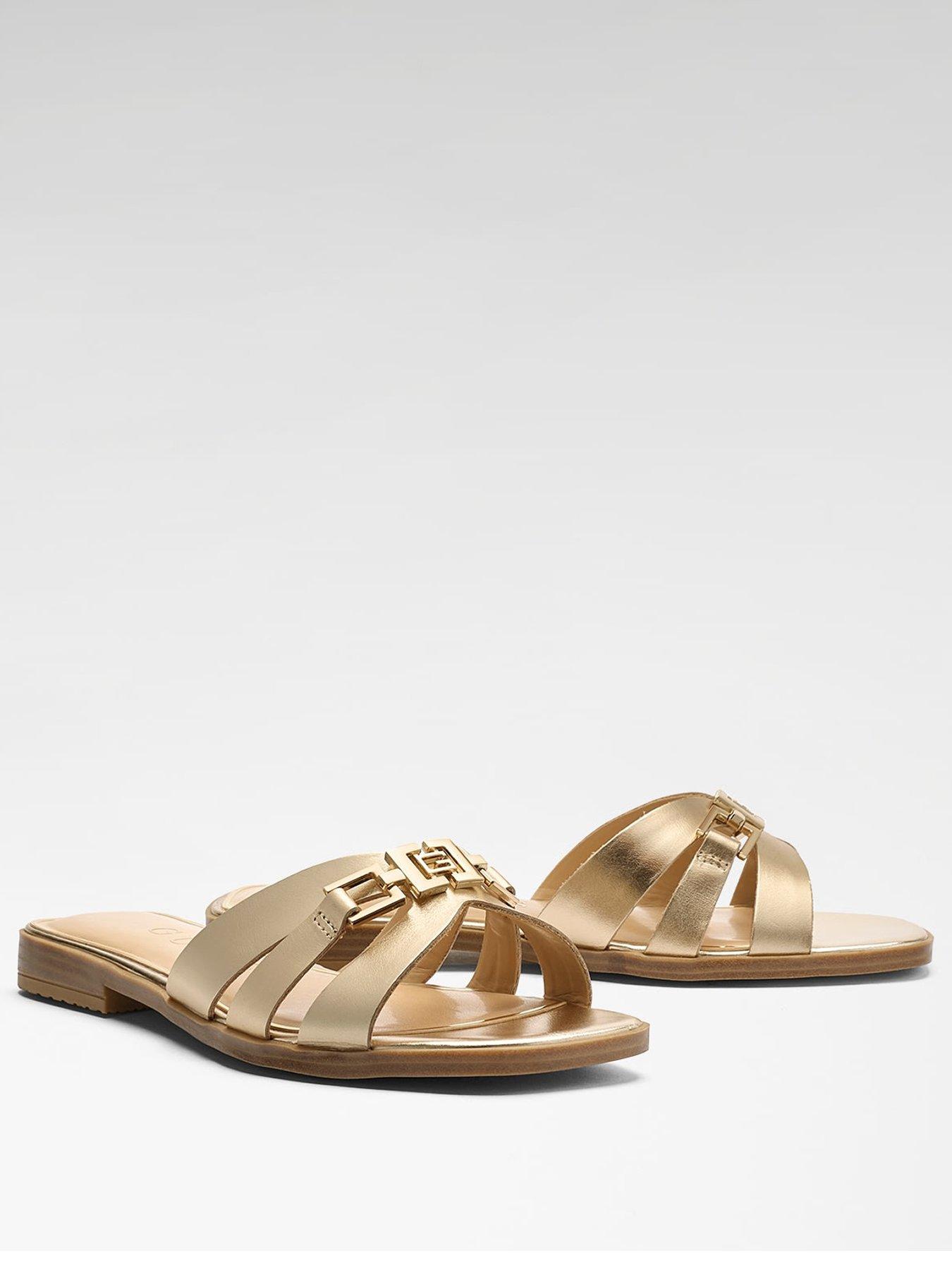 Image 2 of 5 of Guess Realla4 Flat Sandal - Gold