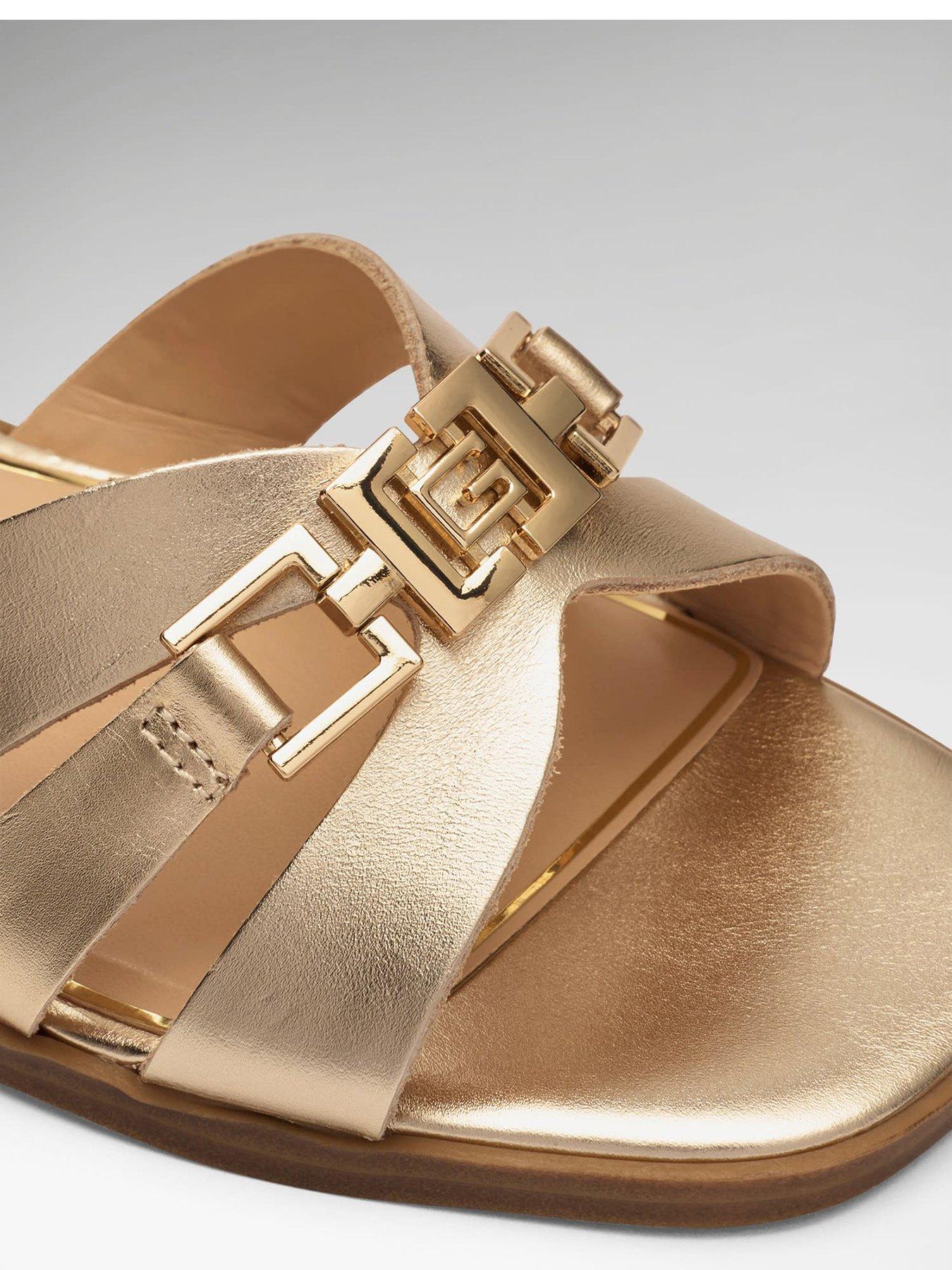 Image 5 of 5 of Guess Realla4 Flat Sandal - Gold