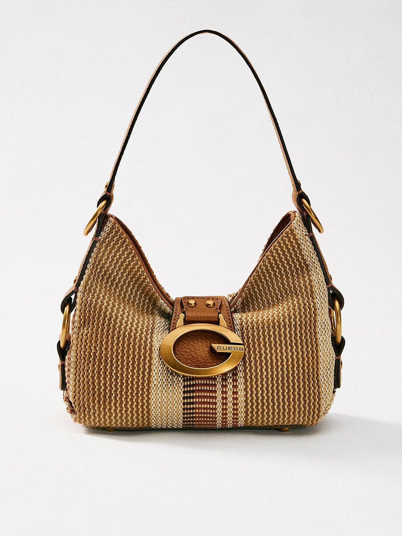 Image 1 of 5 of Guess Camden Mini Shoulder Bag - Brown
