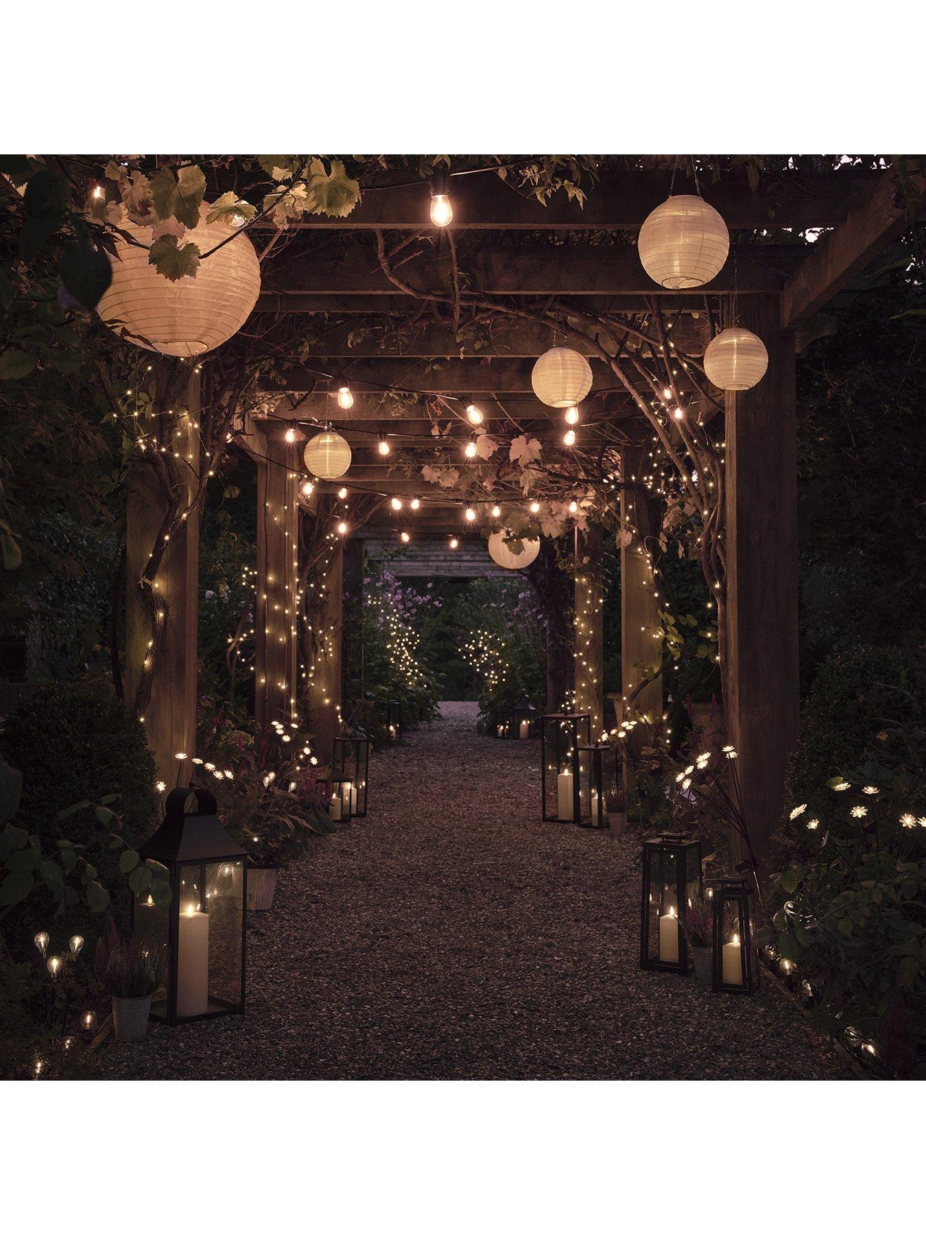 image of lights4fun-3-cloud-white-miami-solar-lanterns