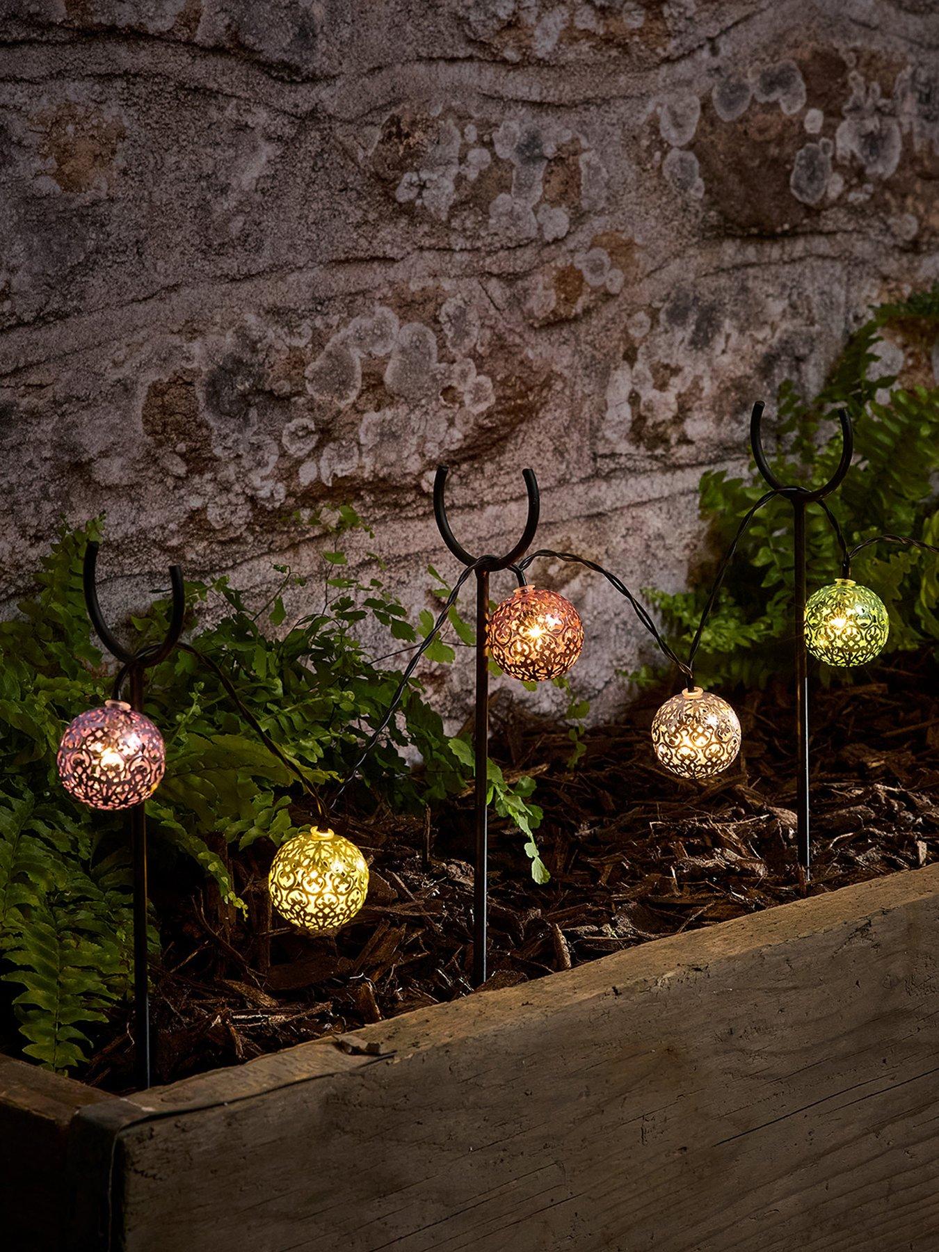  image of lights4fun-20-solar-usb-moroccan-metal-string-lights
