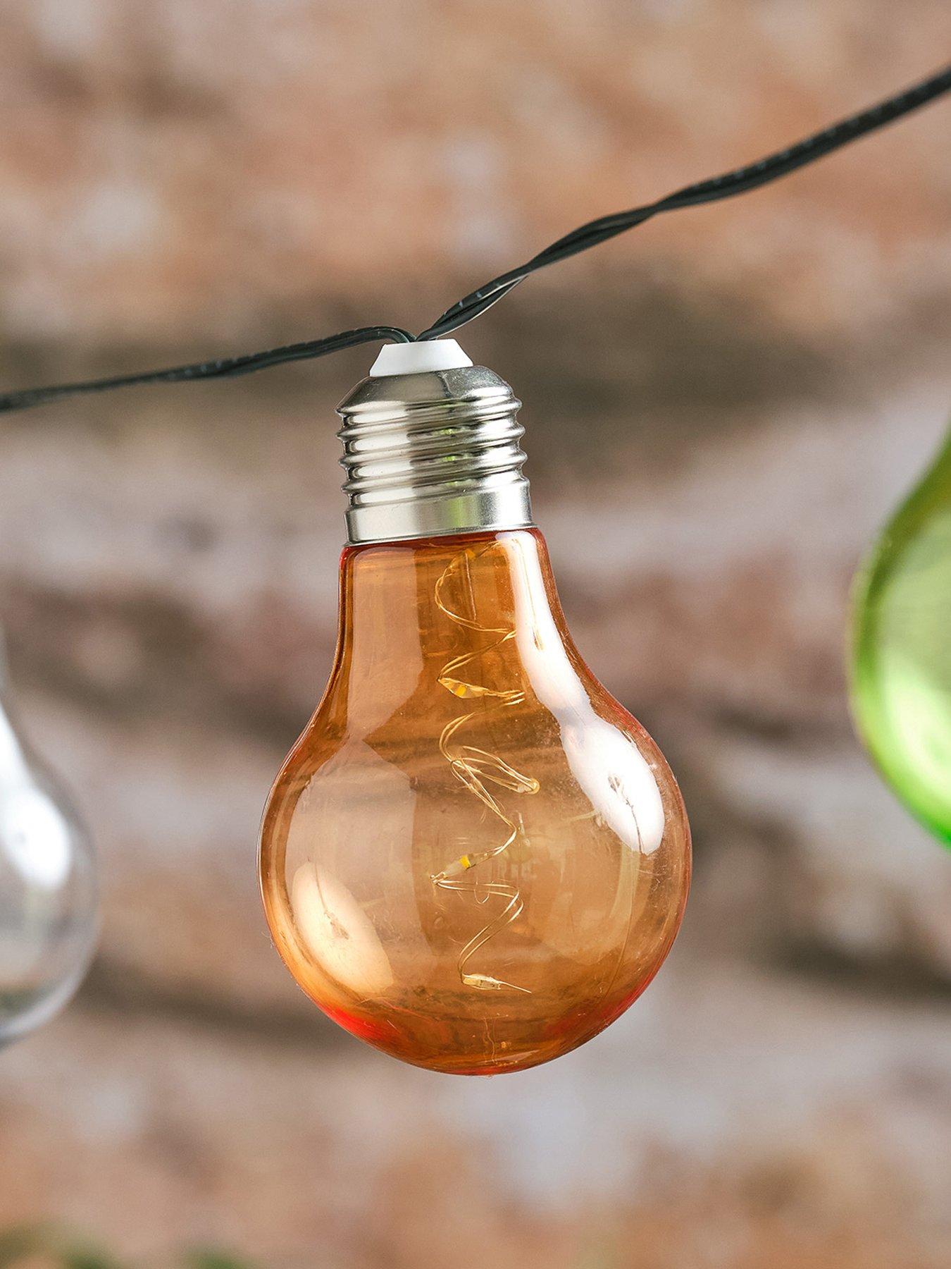  image of lights4fun-10-pastel-cap-solar-micro-festoon-lights