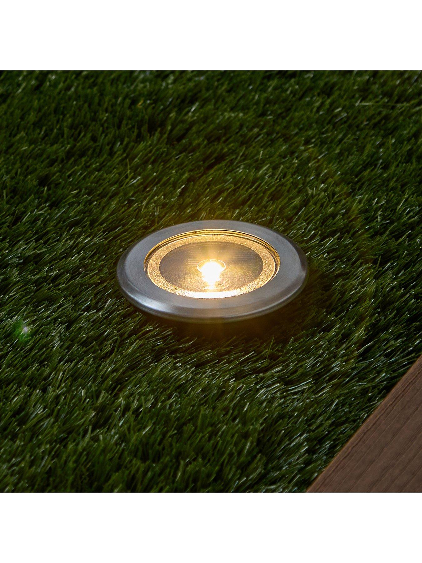 Image 4 of 6 of Lights4Fun Set of 4 Solar Decking SpotlIghts