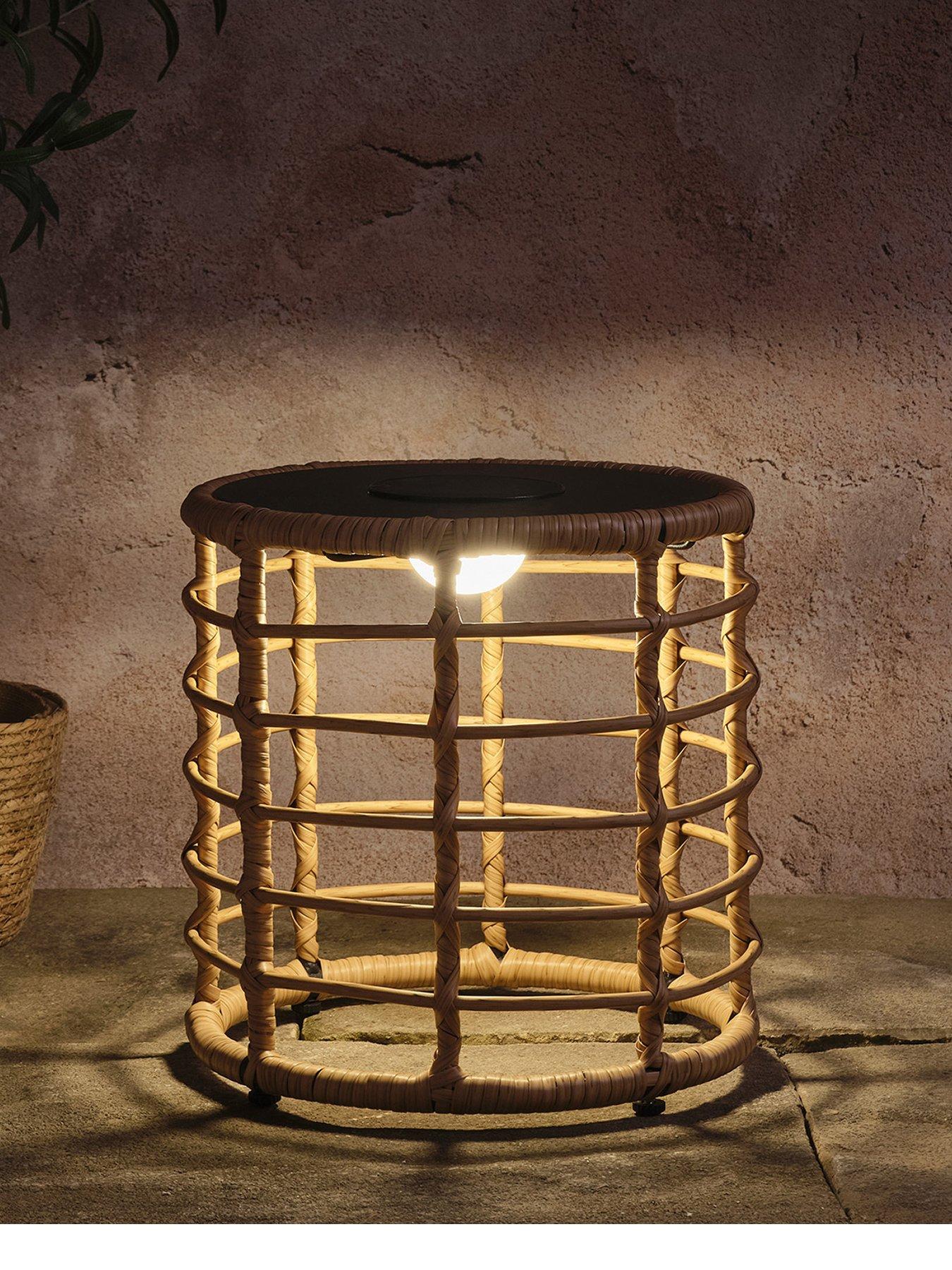 Image 2 of 4 of Lights4Fun Hygge Solar Powered Light Up Garden Table