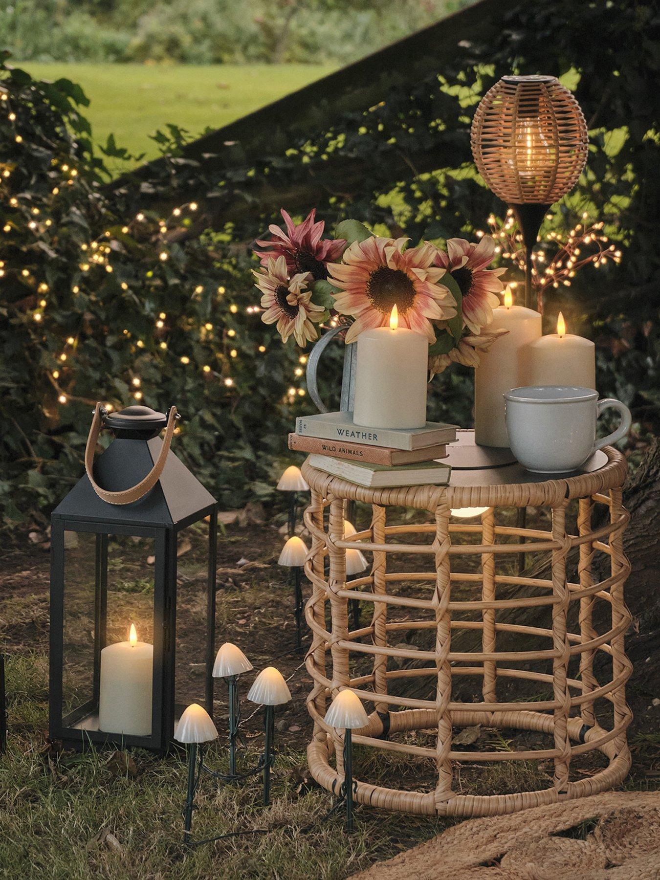 Image 4 of 4 of Lights4Fun Hygge Solar Powered Light Up Garden Table