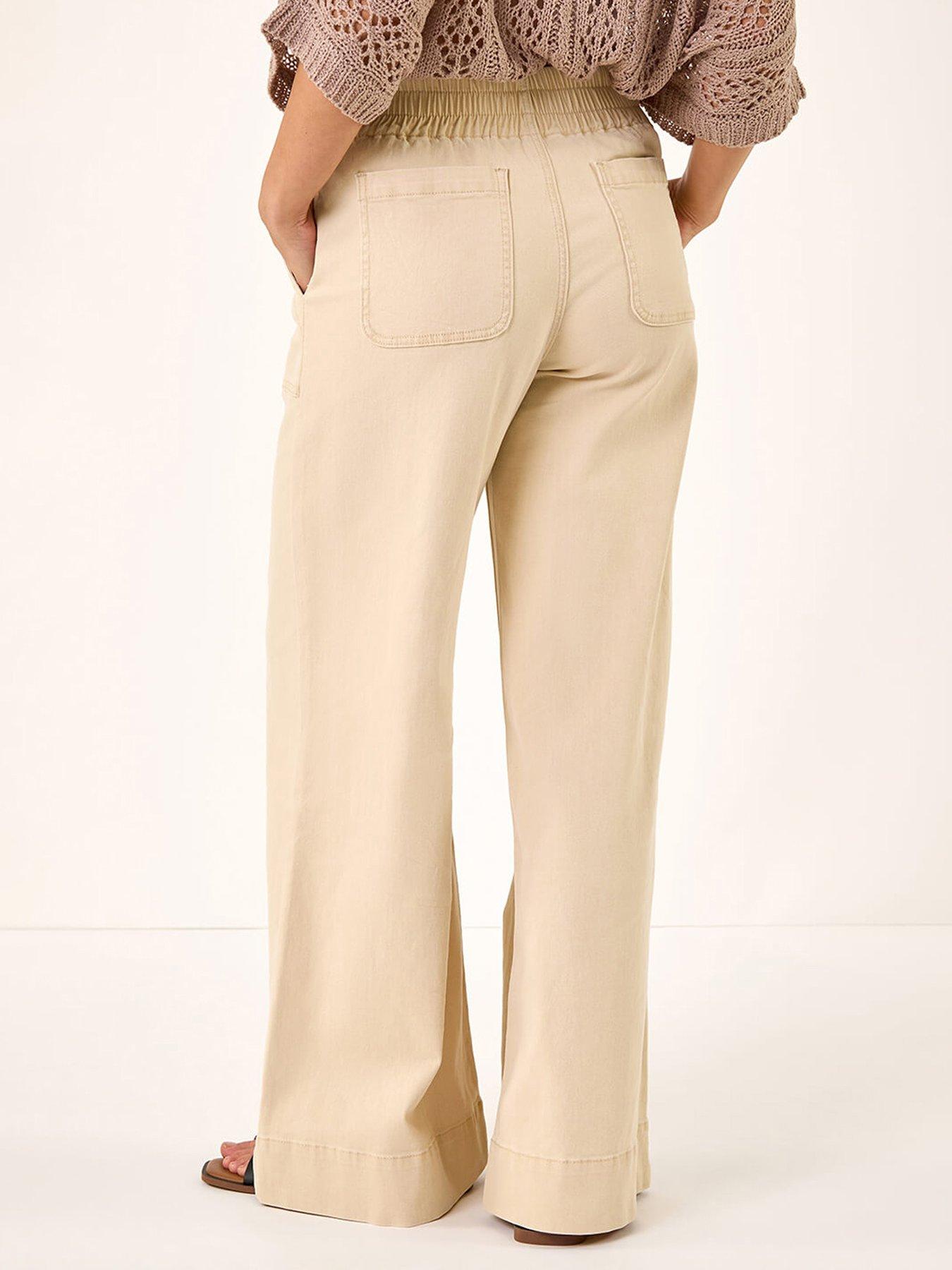 Image 2 of 5 of Roman Cotton Stretch Wide Leg Jean