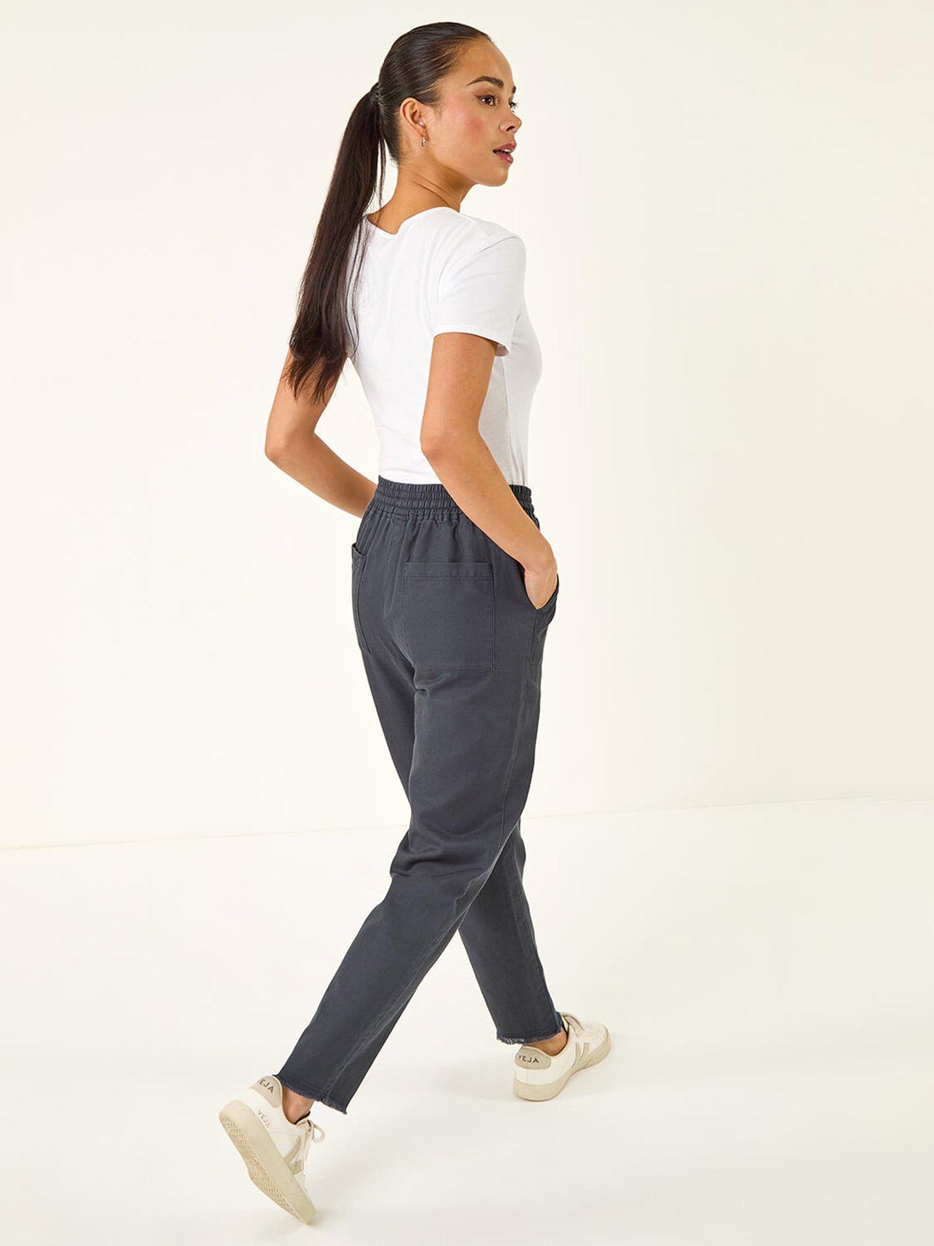 stillFront image of roman-petite-elasticated-waist-trouser