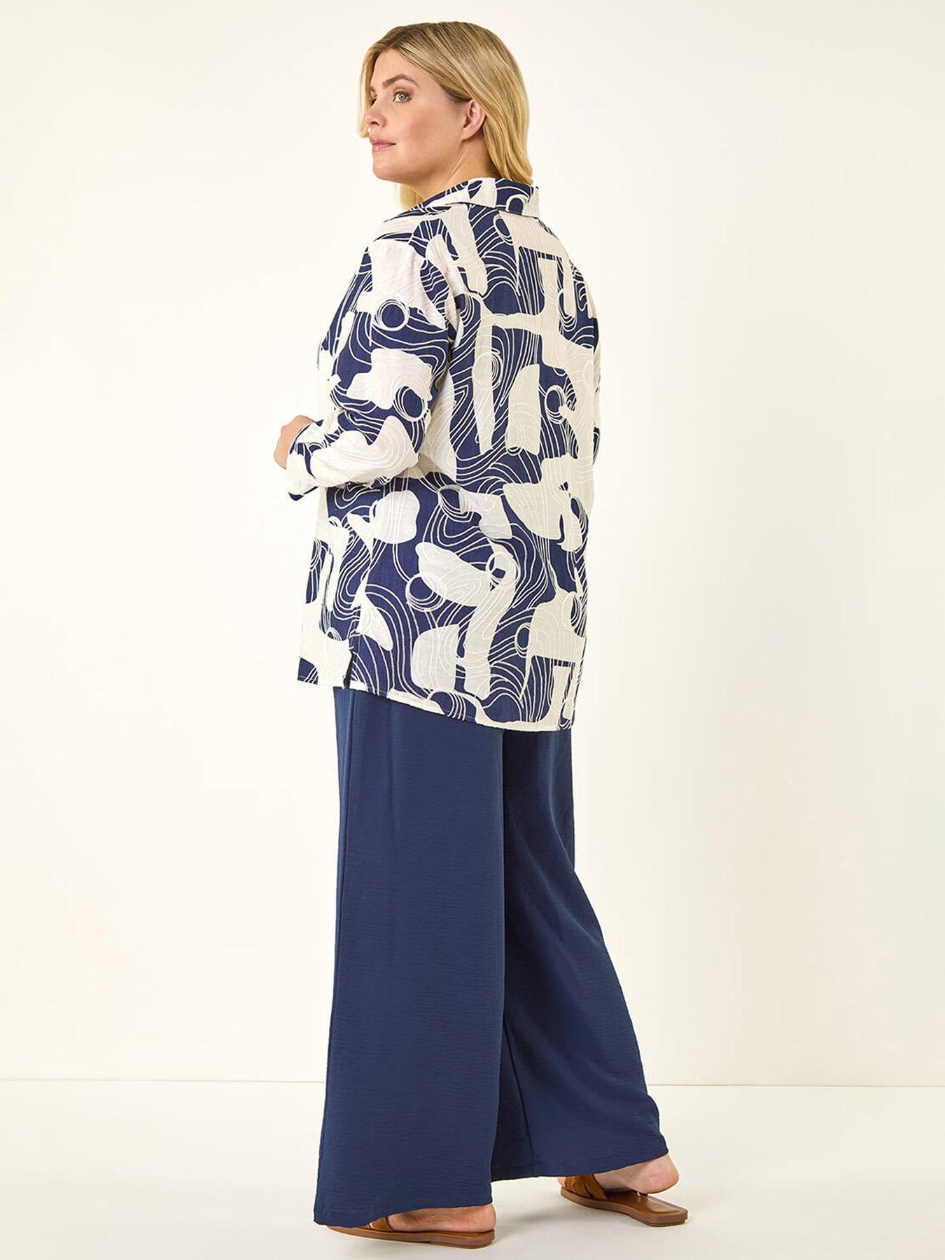  image of roman-curve-textured-geometric-shirt