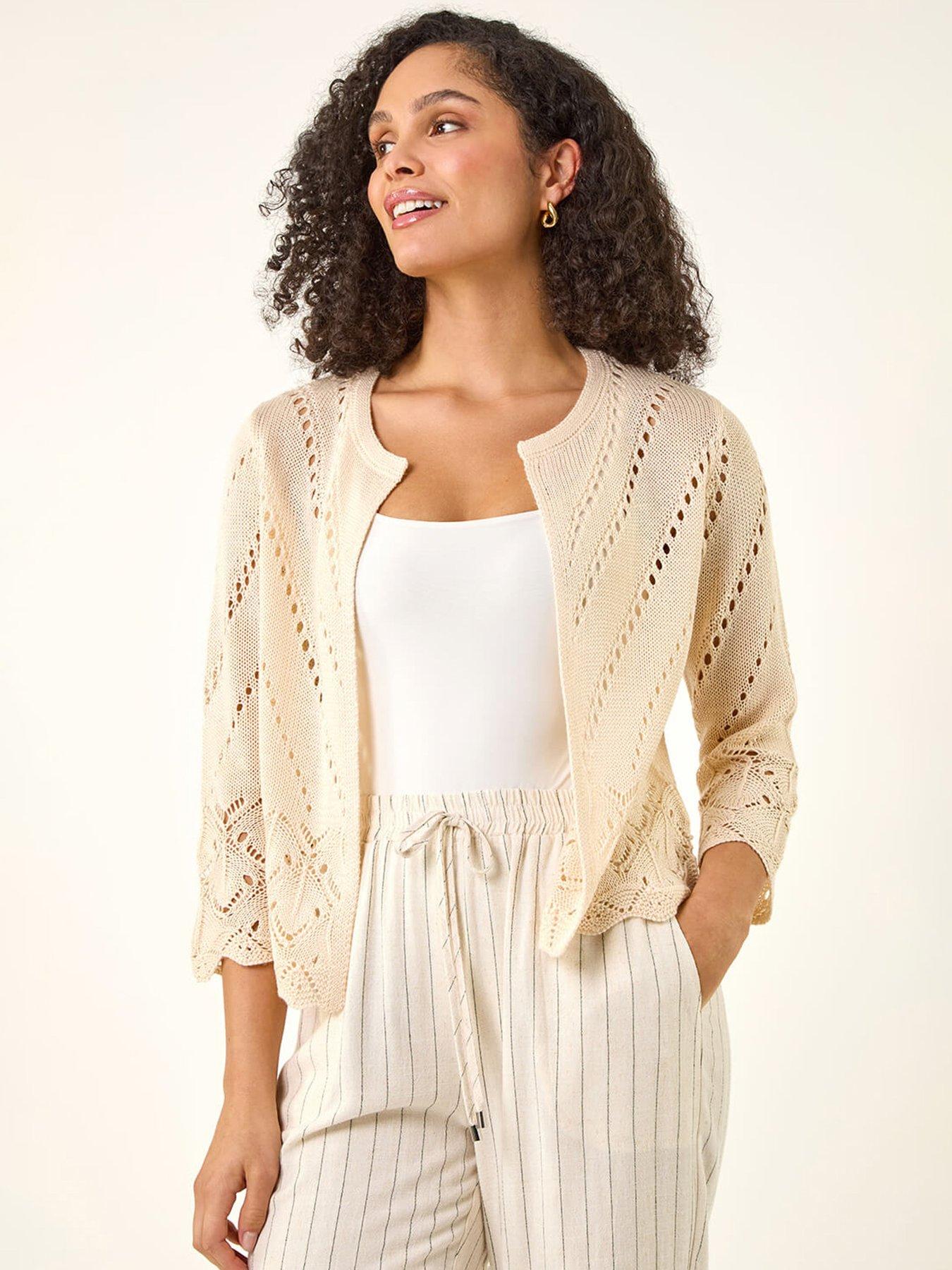  image of roman-pointelle-knit-cardigan