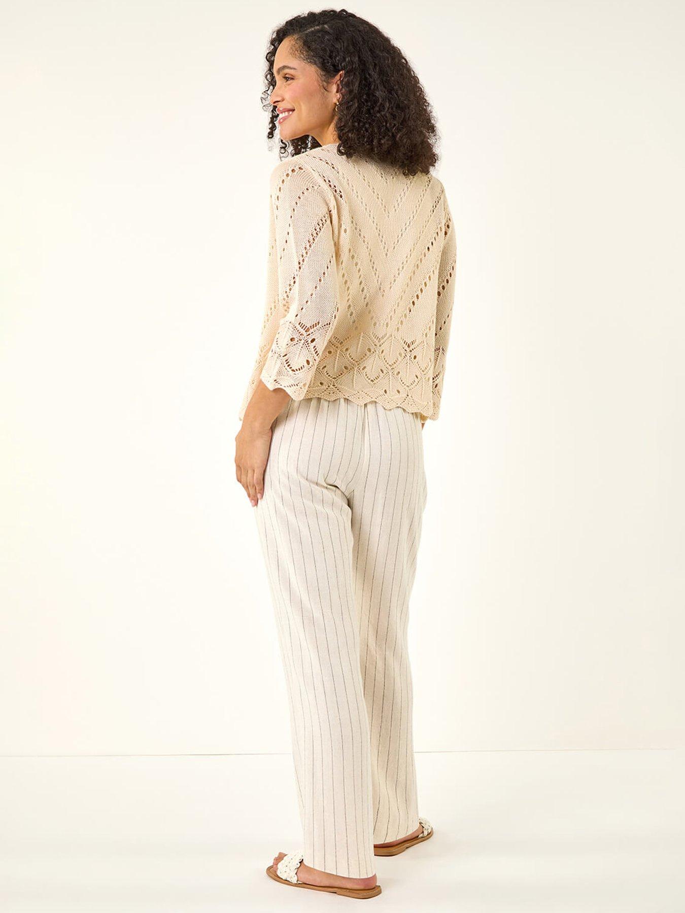  image of roman-pointelle-knit-cardigan