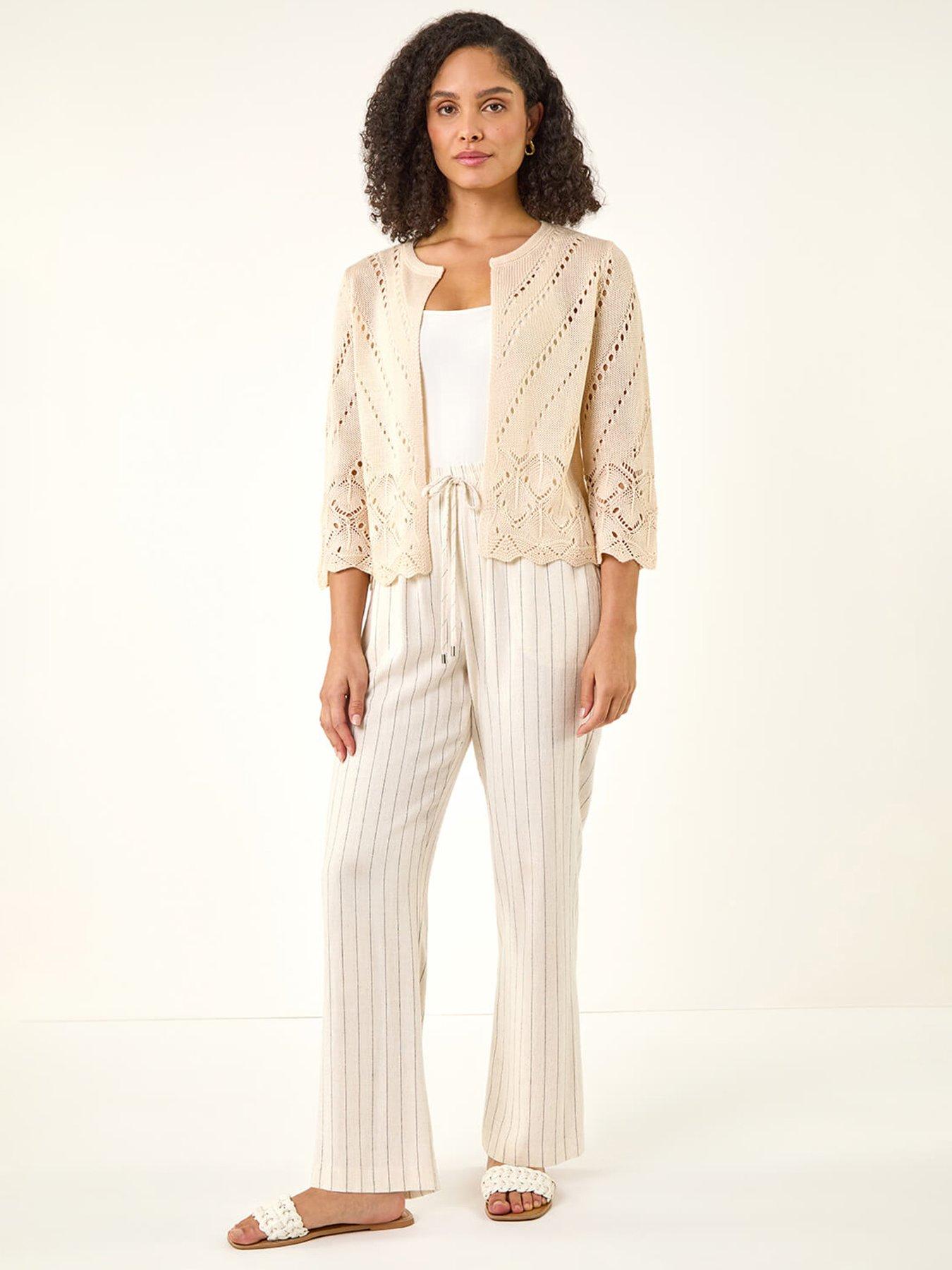  image of roman-pointelle-knit-cardigan