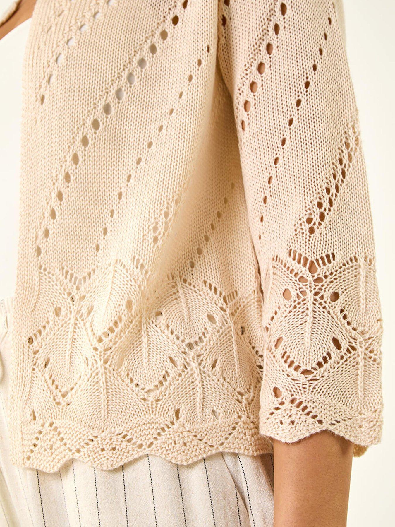  image of roman-pointelle-knit-cardigan