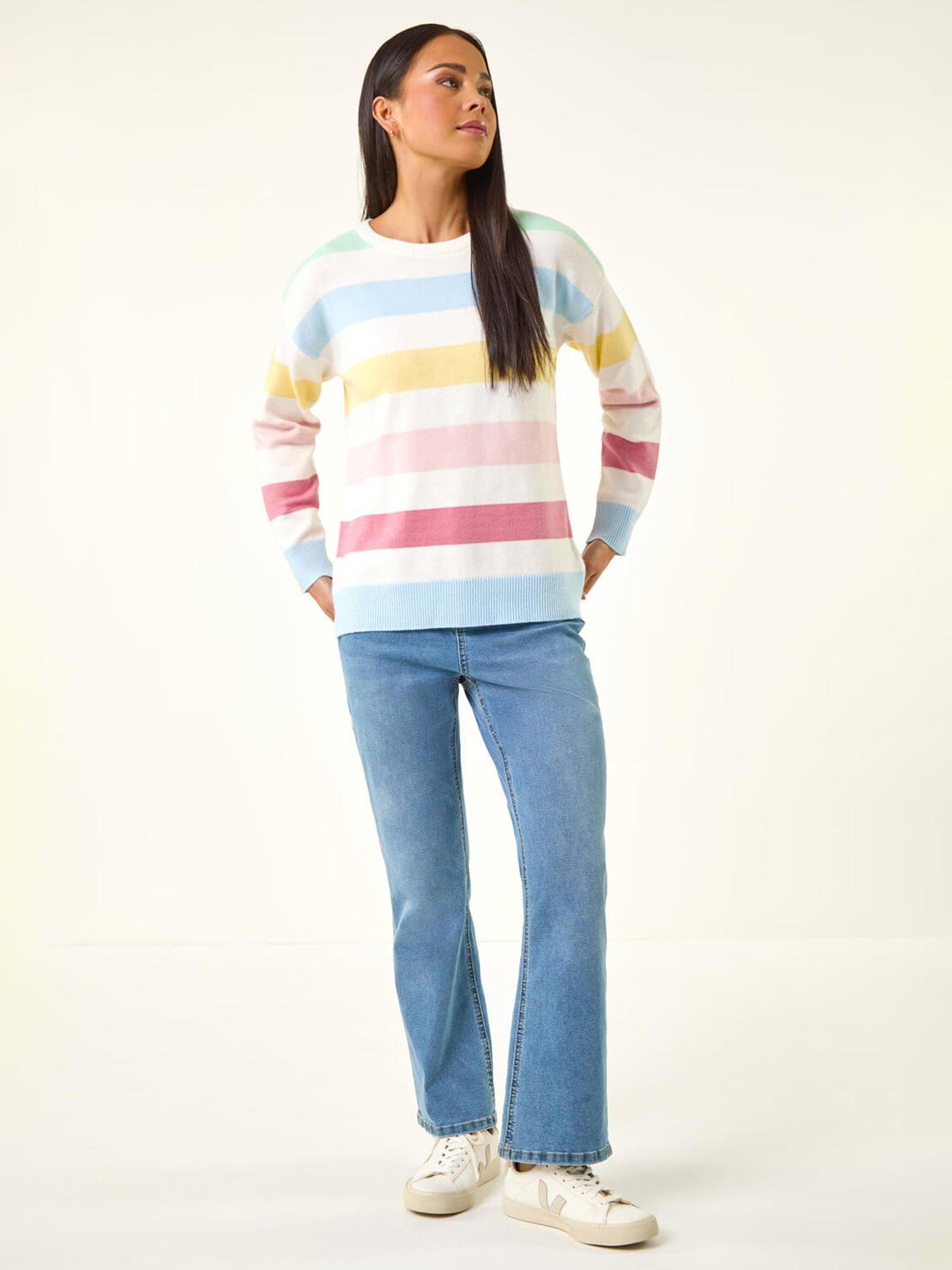  image of roman-petite-stripe-knit-jumper