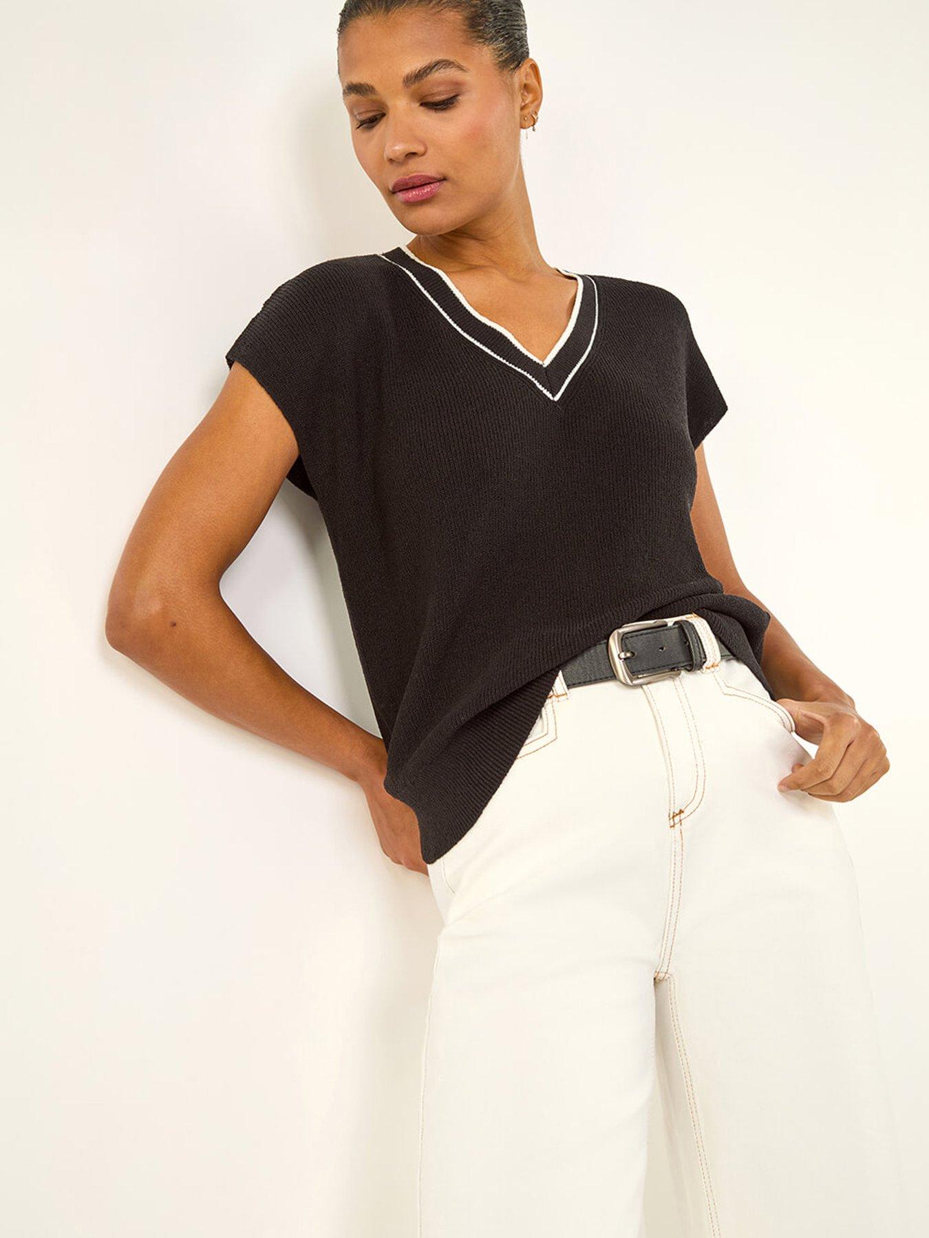  image of roman-light-weight-v-neck-knitted-vest