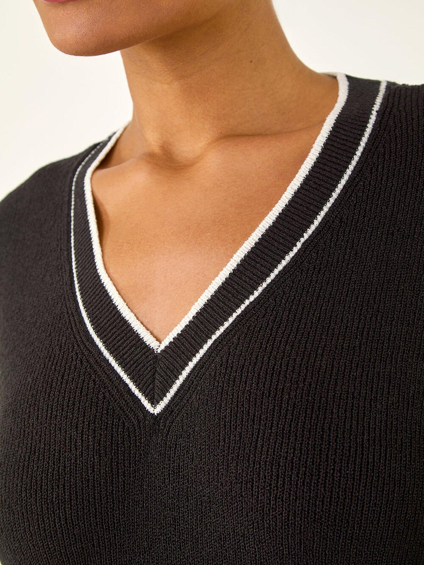  image of roman-light-weight-v-neck-knitted-vest