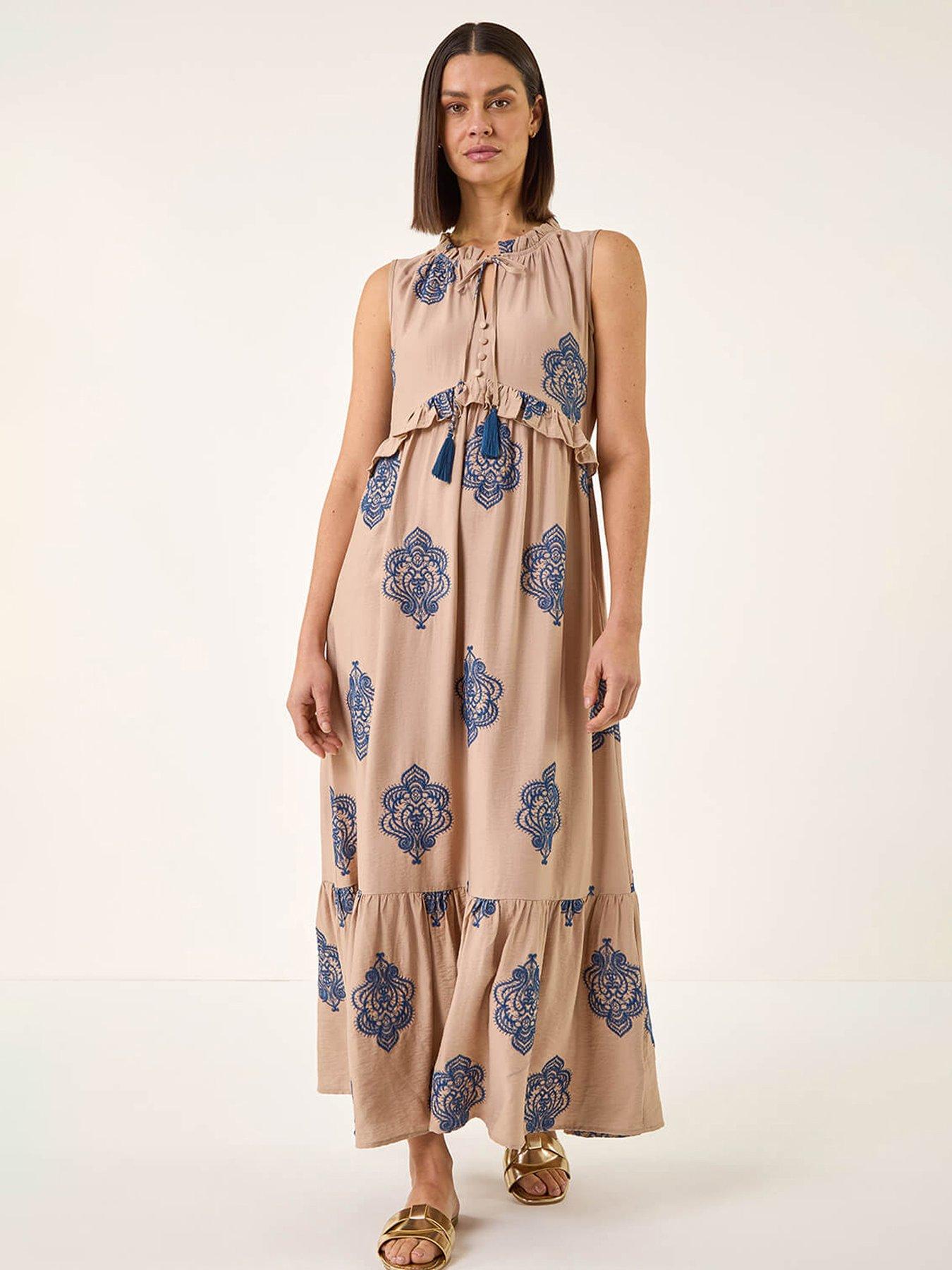 roman-embroidered-tie-front-maxi-dress