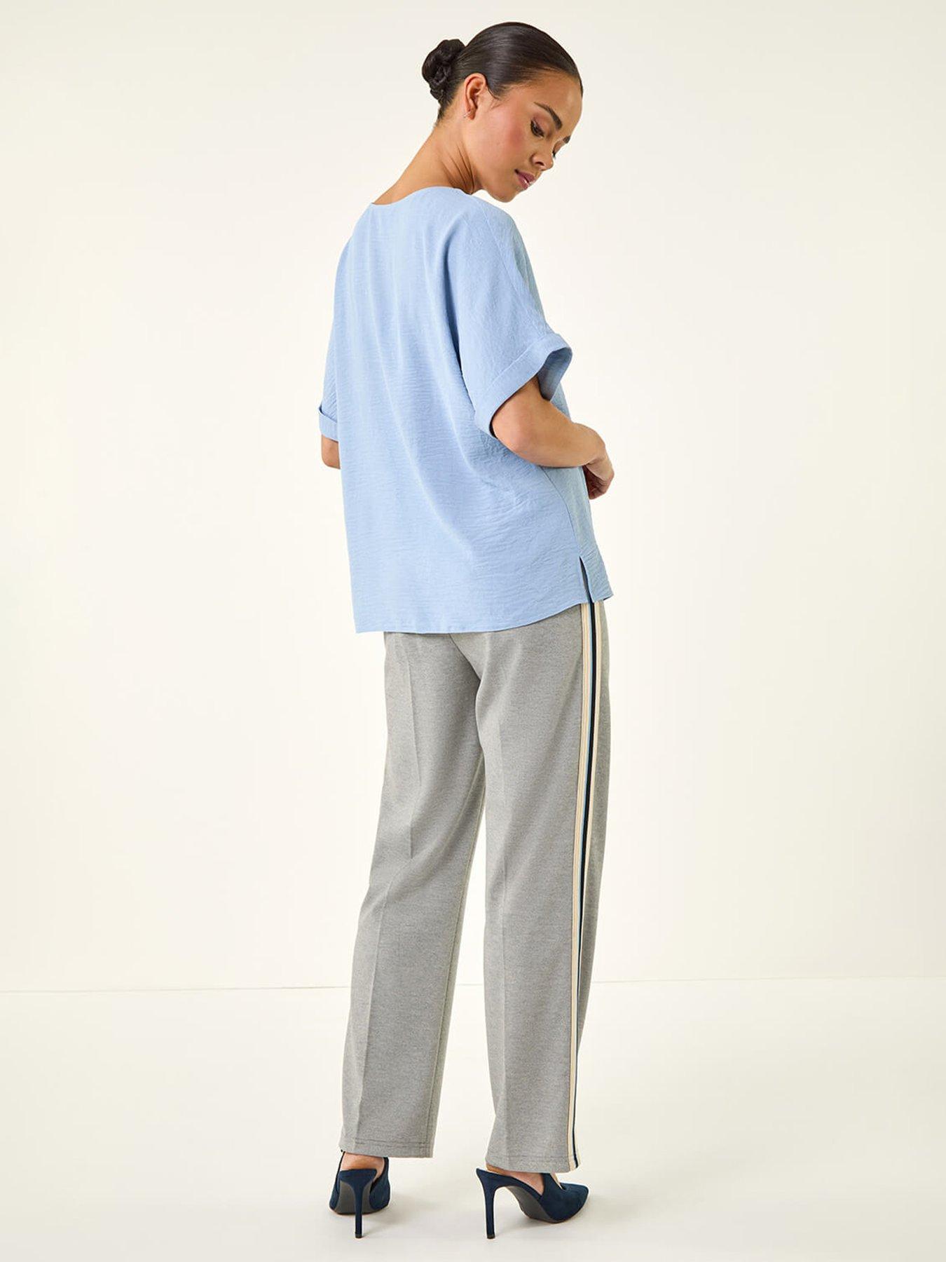 Image 2 of 5 of Roman Petite One Buttoned V-neck Top