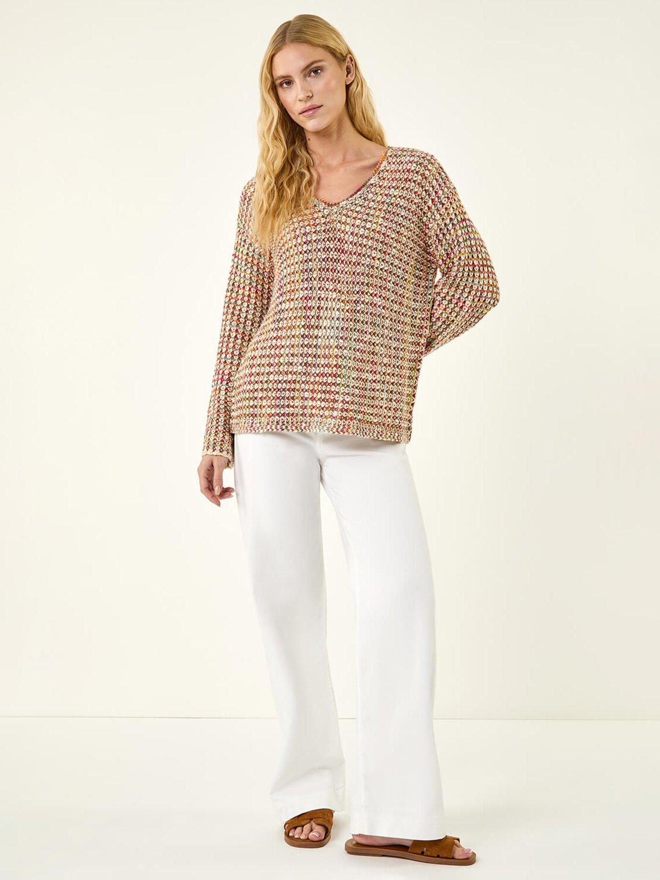  image of roman-textured-spacedye-knit-jumper