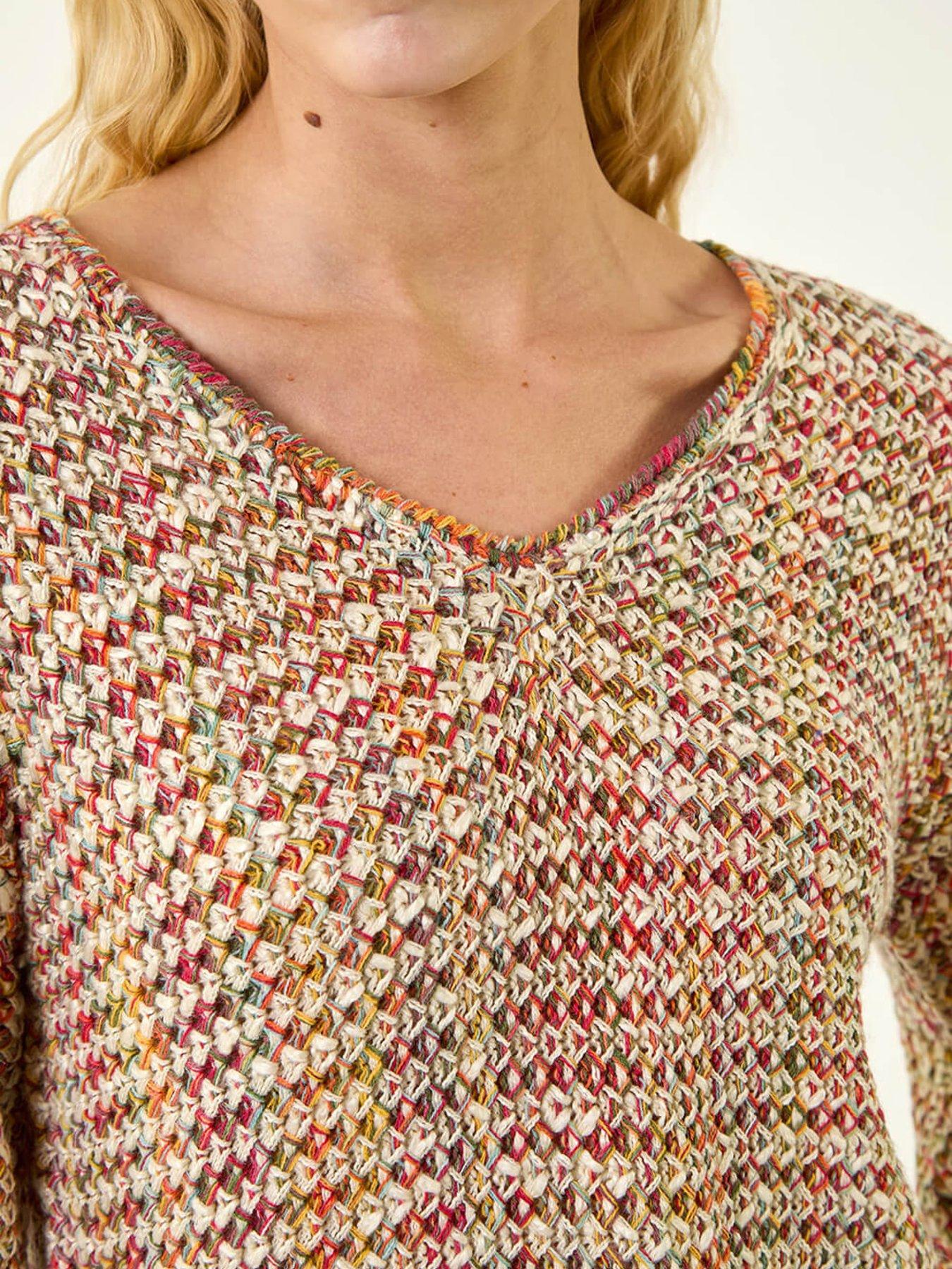  image of roman-textured-spacedye-knit-jumper