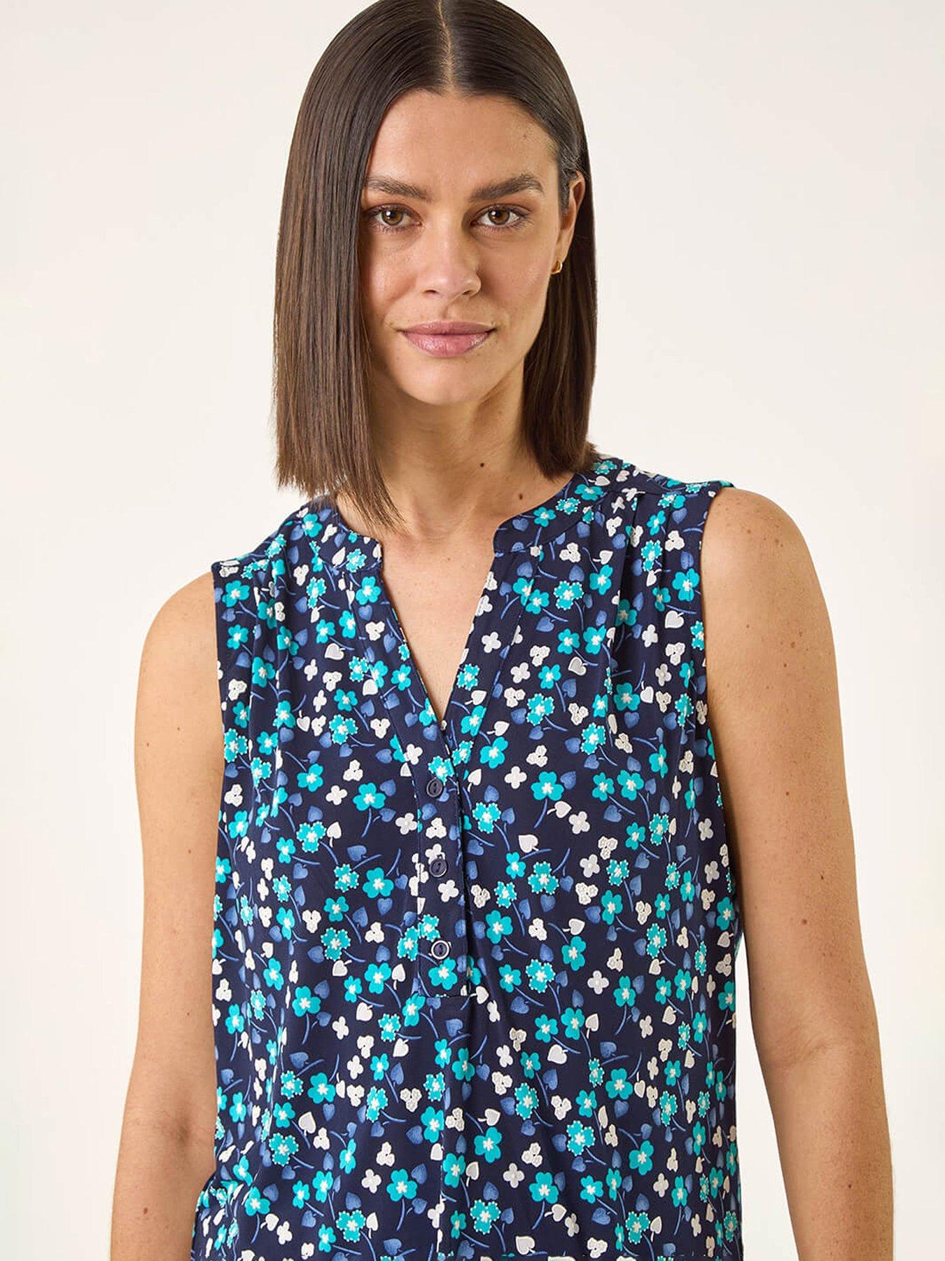  image of roman-floral-puff-print-shirt
