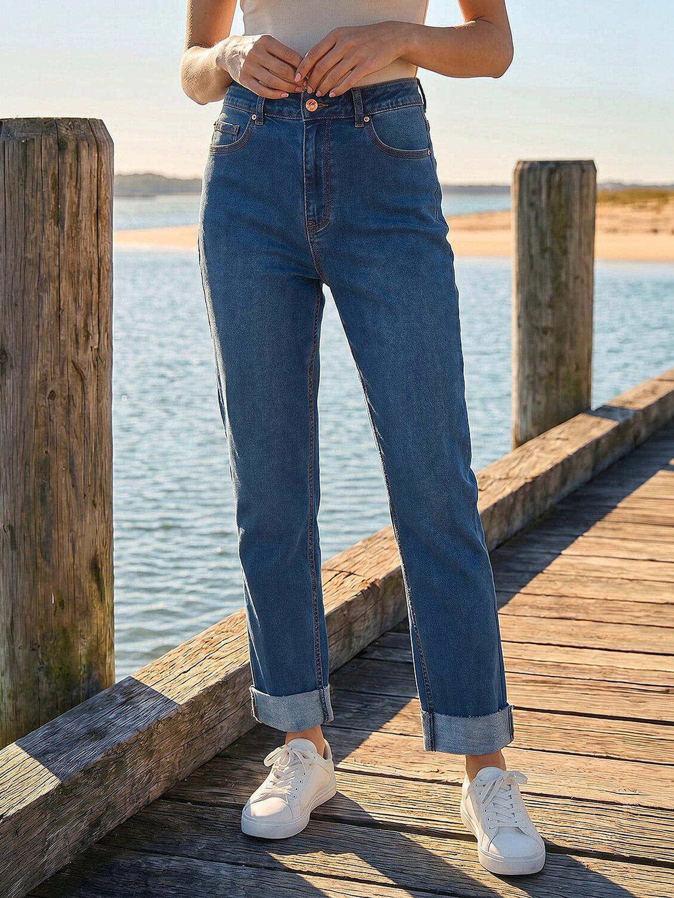 Roman Petite Turn Up Pocket Jeans